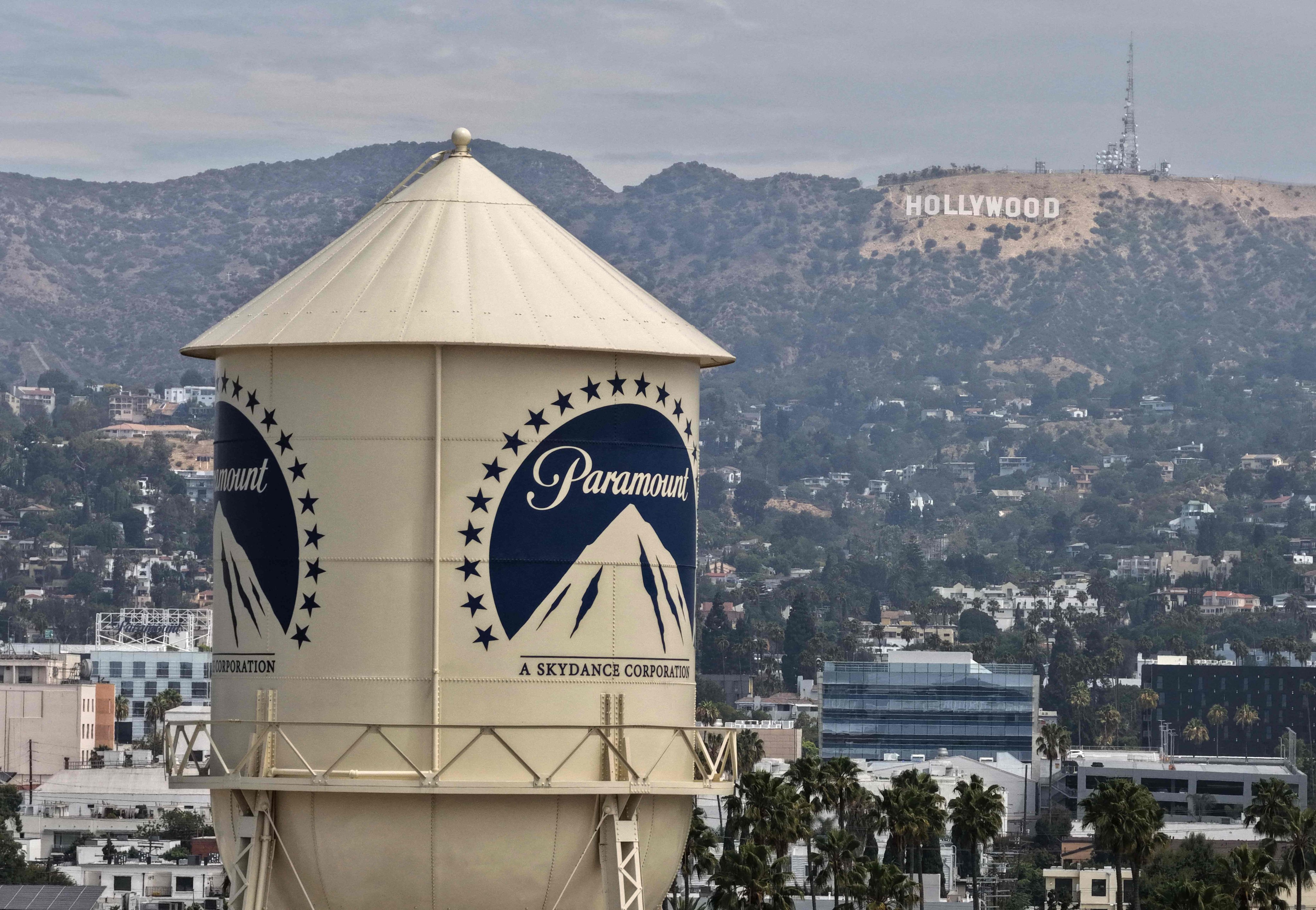 A Warner-Paramount tie-up would bring together two of the five last legacy studios in Hollywood, as well as a host of TV networks and news operations. Photo: AFP