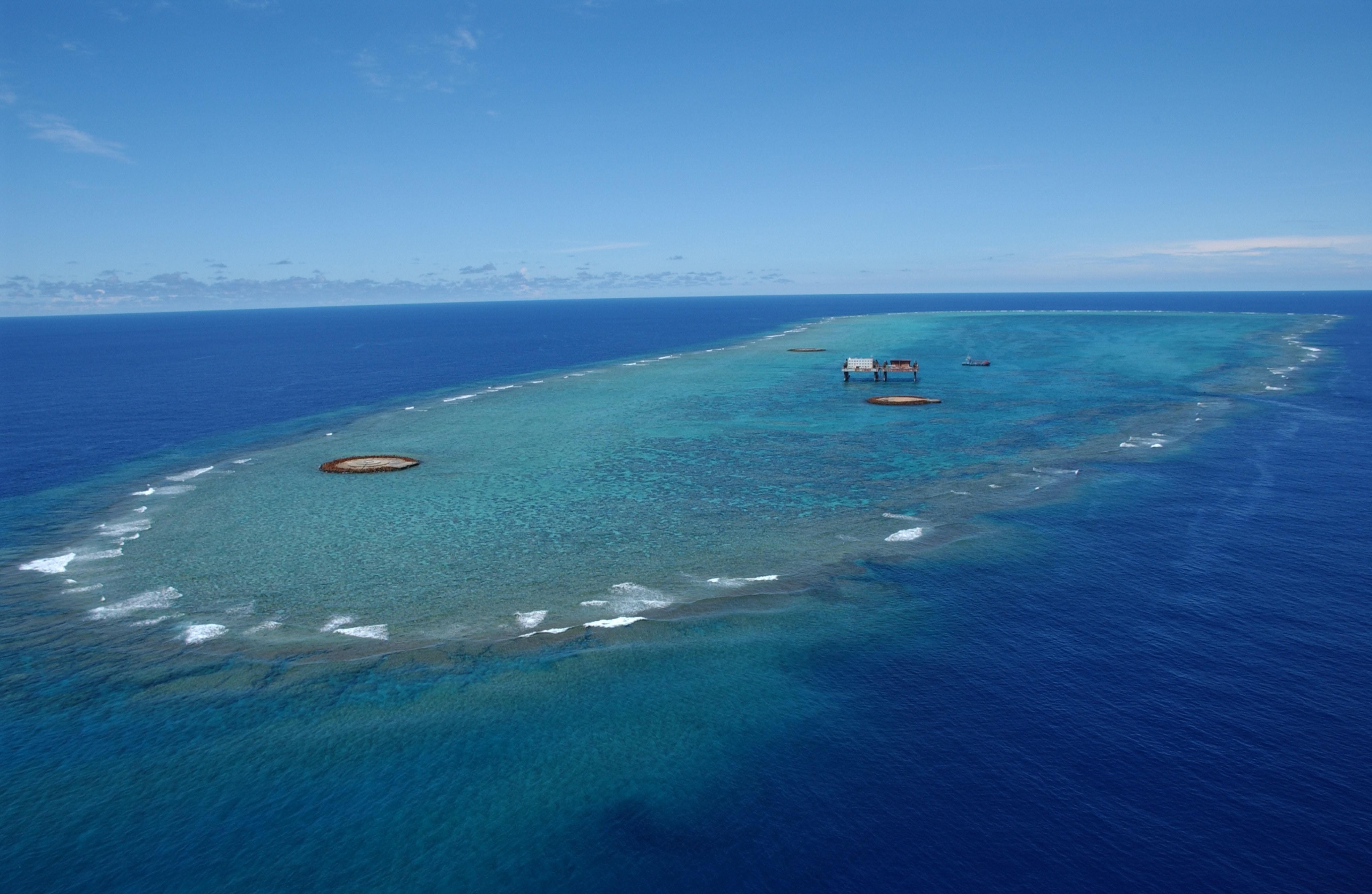The Chinese and Russian ships were seen about 330km southwest of Okinotori Island, according to Japan’s defence ministry. Photo: Wikipedia