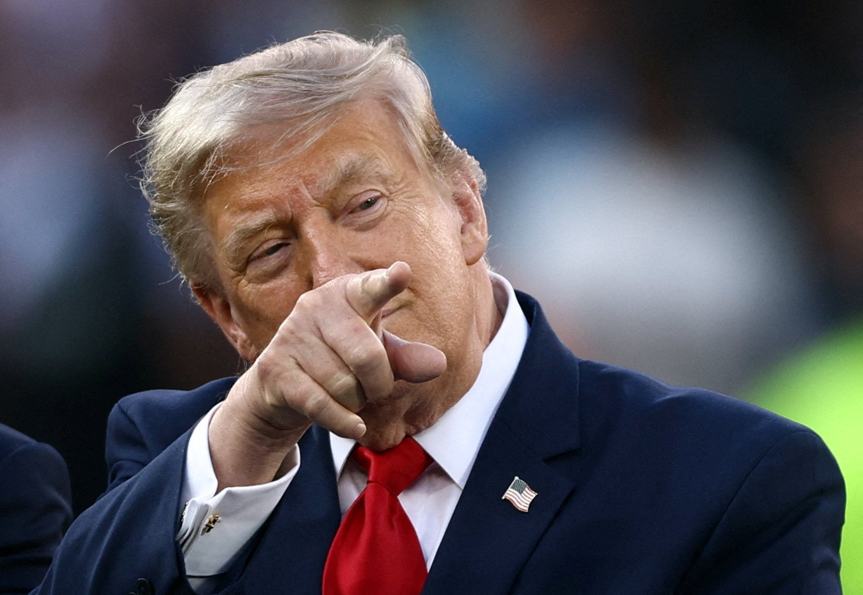 US President Donald Trump on Sunday. Photo: Reuters