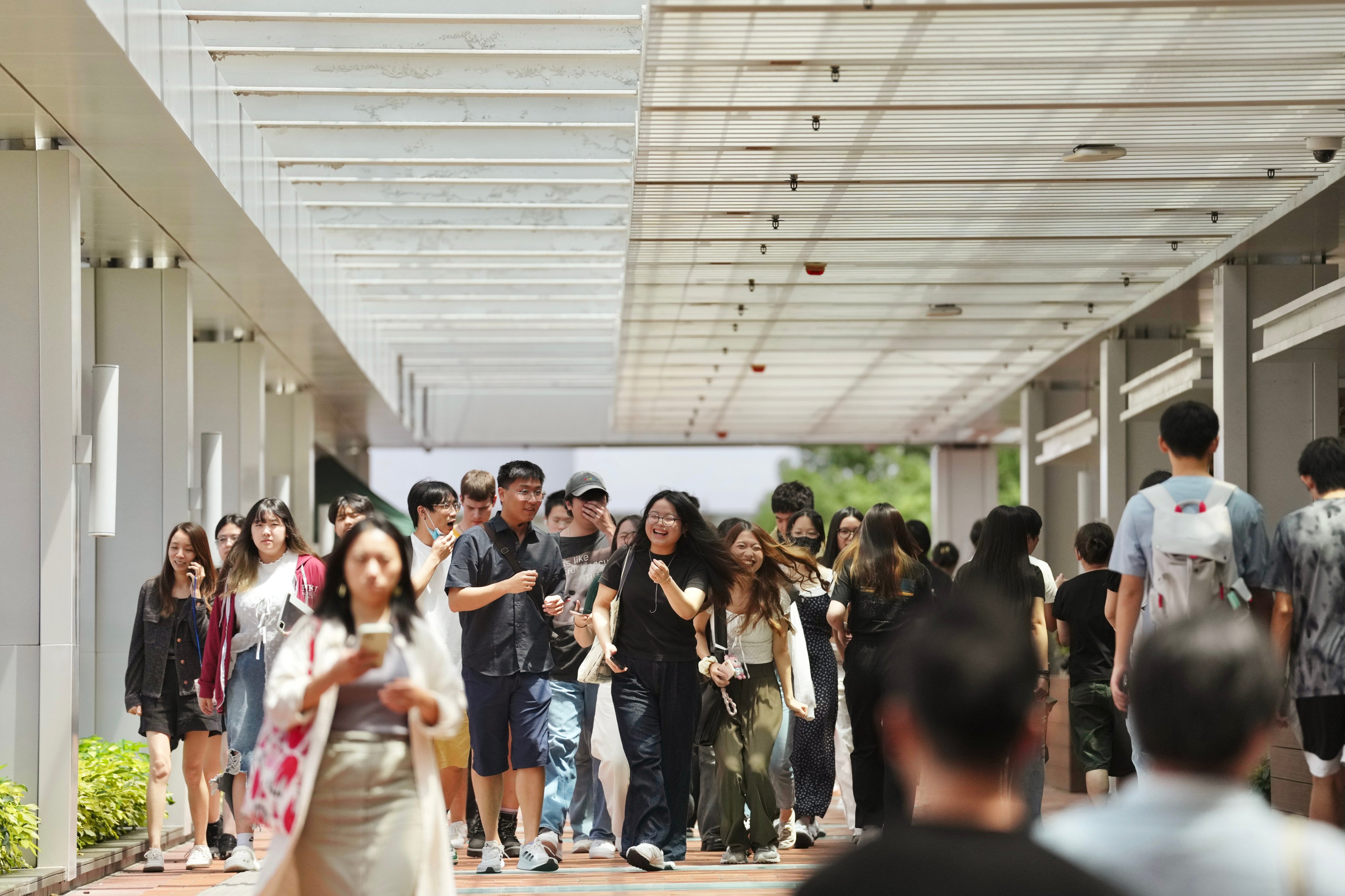 Students at the University of Hong Kong. QS praised Hong Kong for rising to the sixth spot in university strength. Photo: Karma Lo