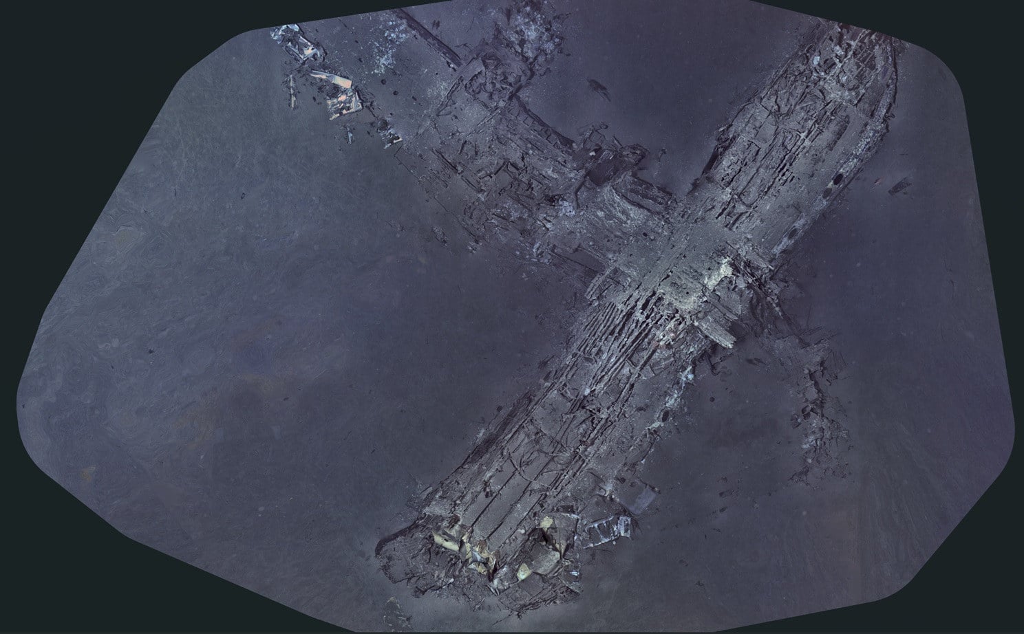 The Clipper Endeavor wreck. Photo: Air/Sea Heritage Foundation and Deep Sea Vision via AP