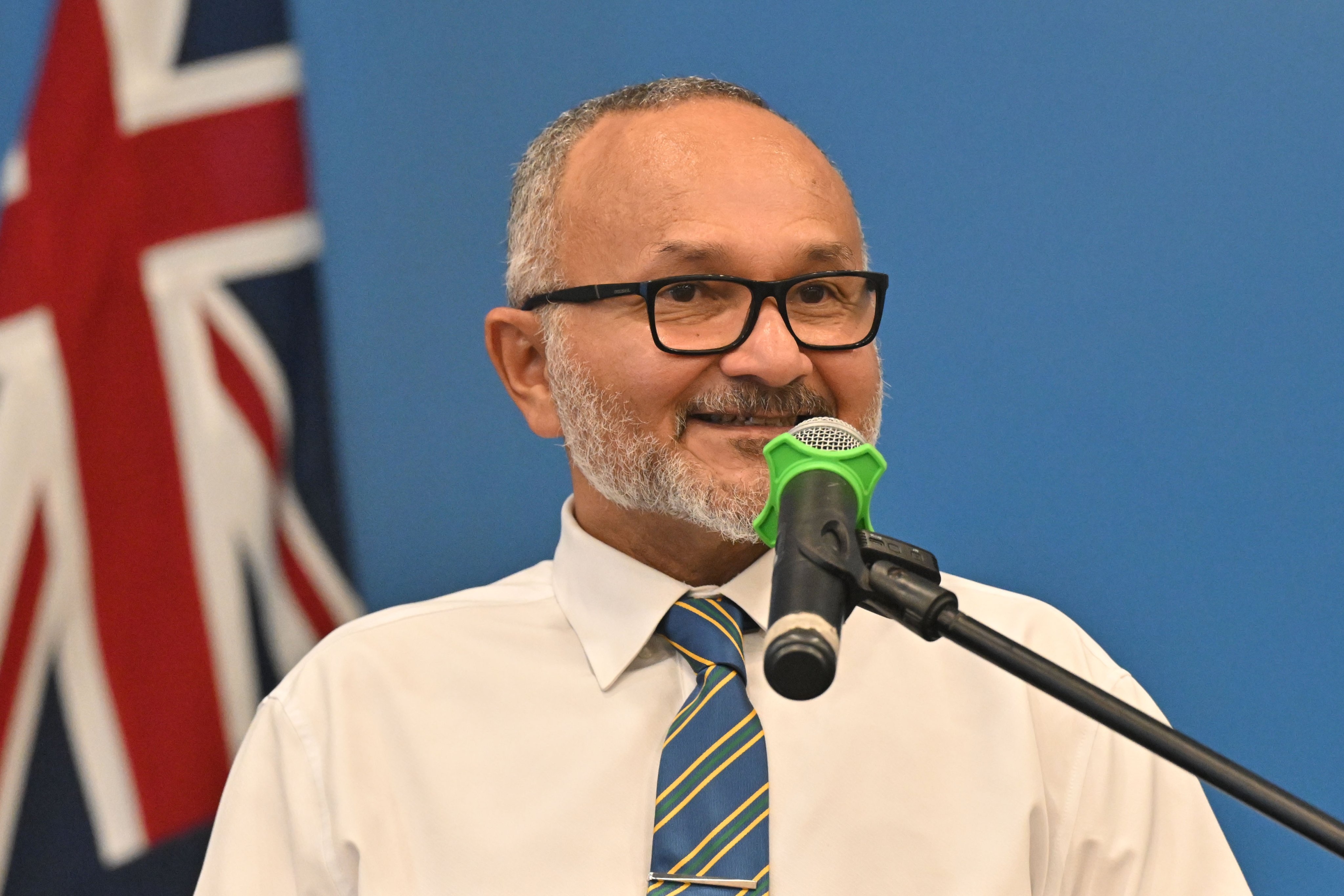 Solomon Islands Prime Minister Matthew Wale has announced plans for a maritime agreement allowing the US Coast Guard to patrol the country’s waters alongside local police. Photo: EPA