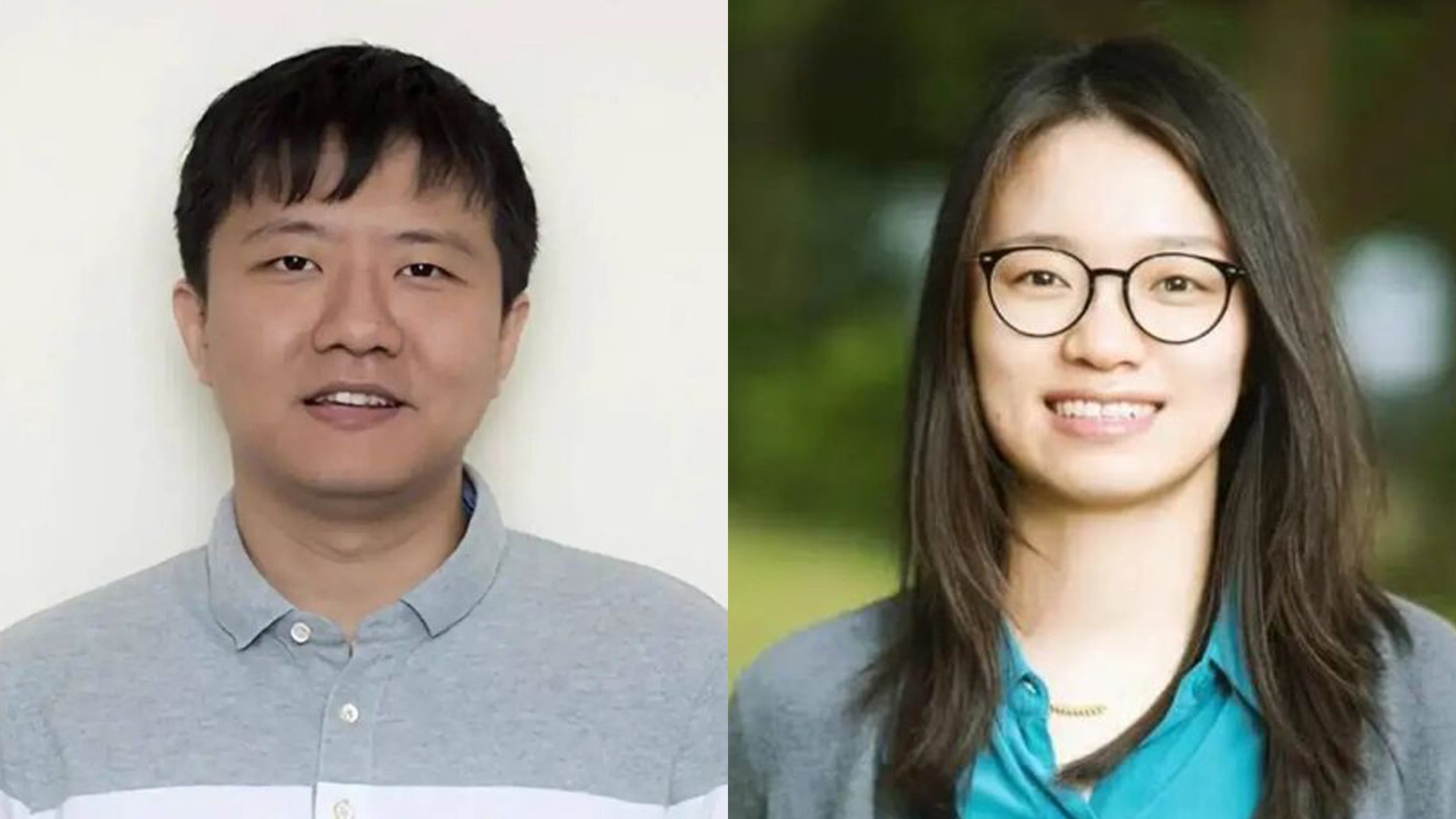 Chinese nationals Deng Yu (left) and Wang Hong (right) have won the Fields Medal, often called the “Nobel Prize of mathematics”. Photo: Handout