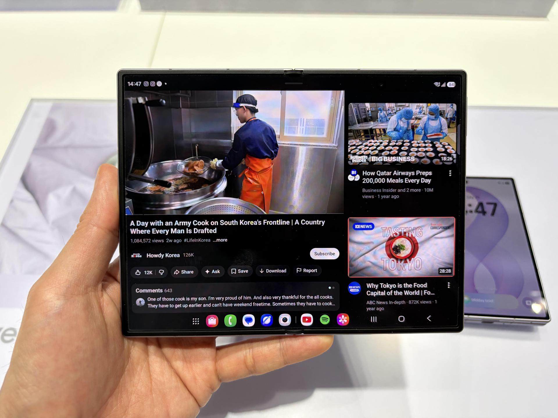 The Galaxy Z Fold 8 has a 4:3 aspect ratio and is expected to most closely compete with Apple’s inaugural folding iPhone. Photo: The Korea Times