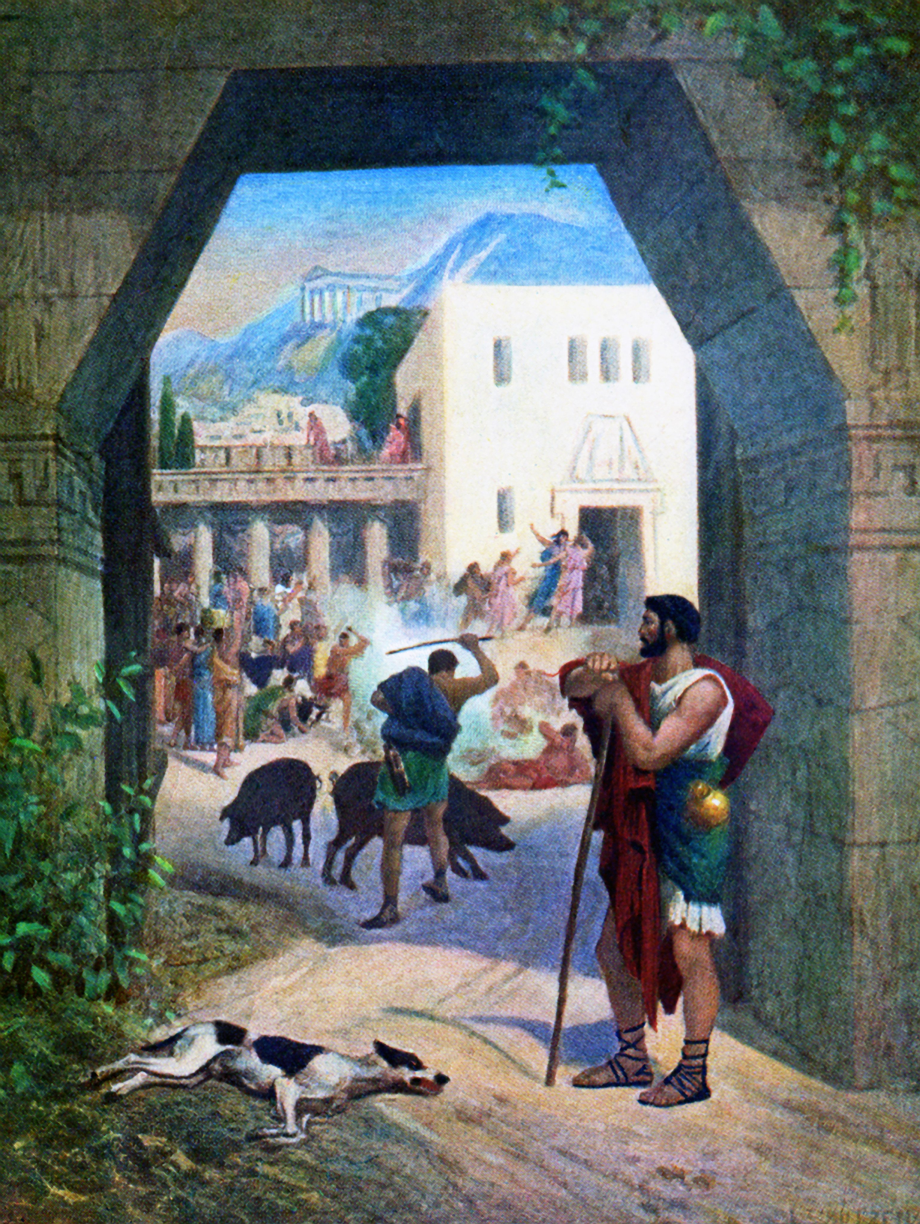 Though Odysseus was moved by the reunion, he was in disguise and could offer no comfort to Argos. Photo by: Ivy Close Images / Universal Images Group via Getty Images