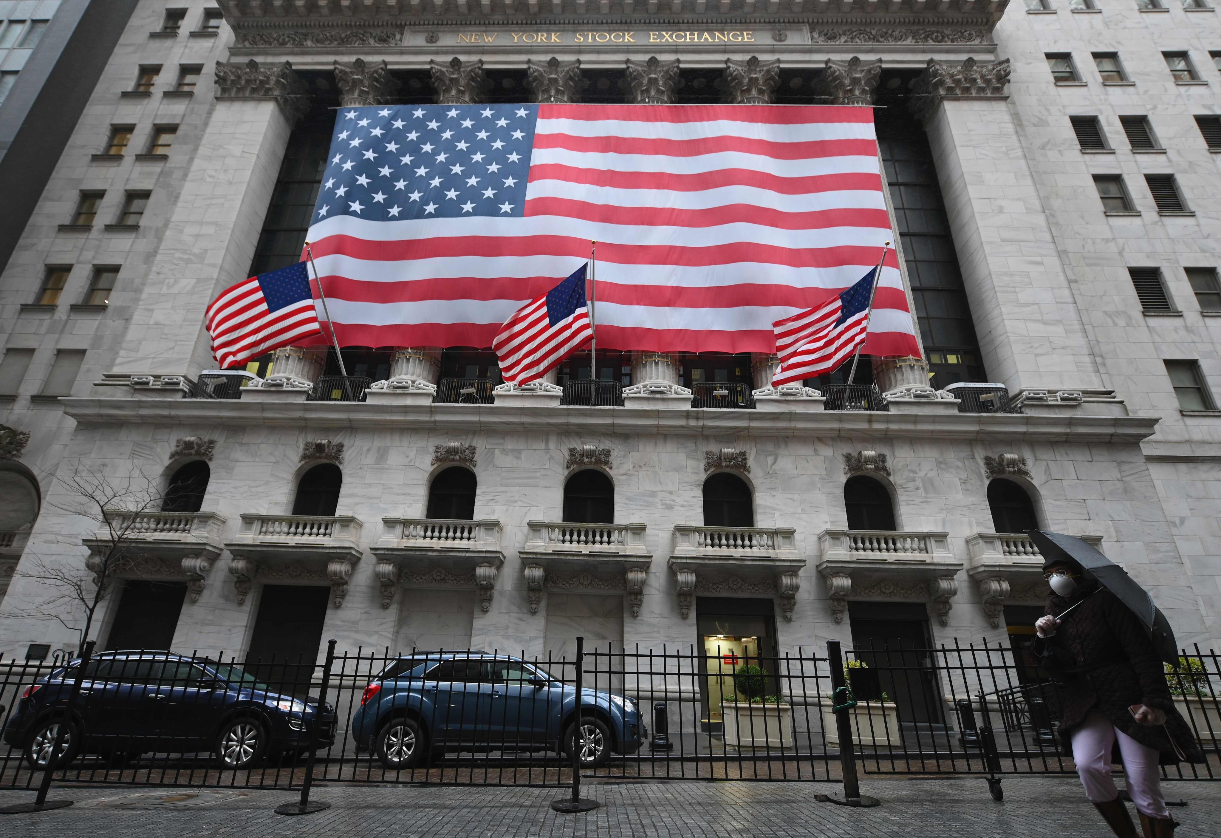 A view of the New York Stock Exchange on Wall Street in New York City. Photo: AFP