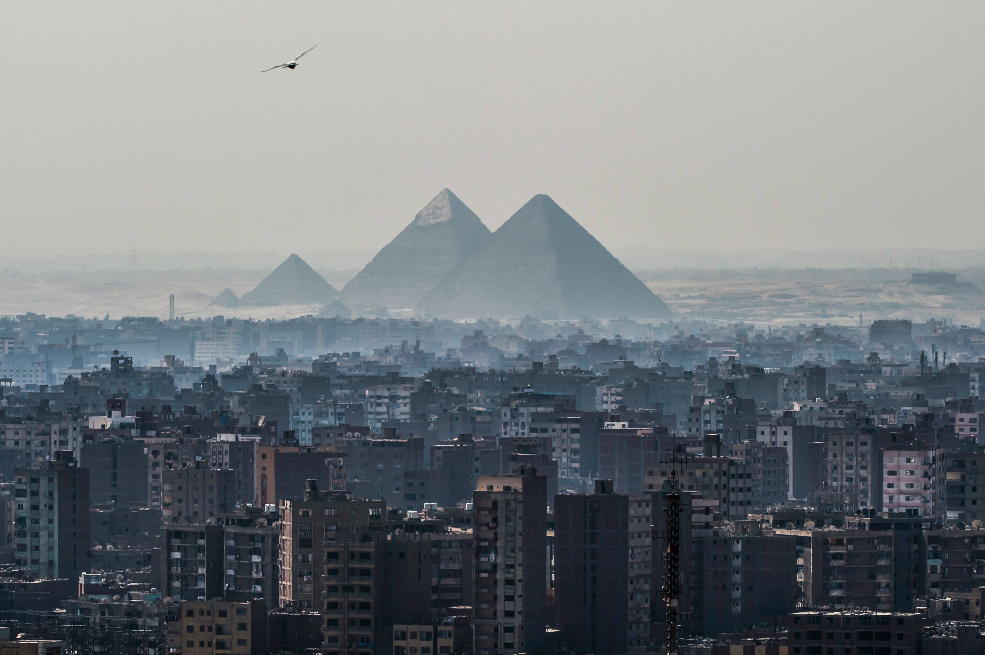 A view of the Pyramids of Giza on the southwestern outskirts of the Egyptian capital Cairo. Photo: AFP