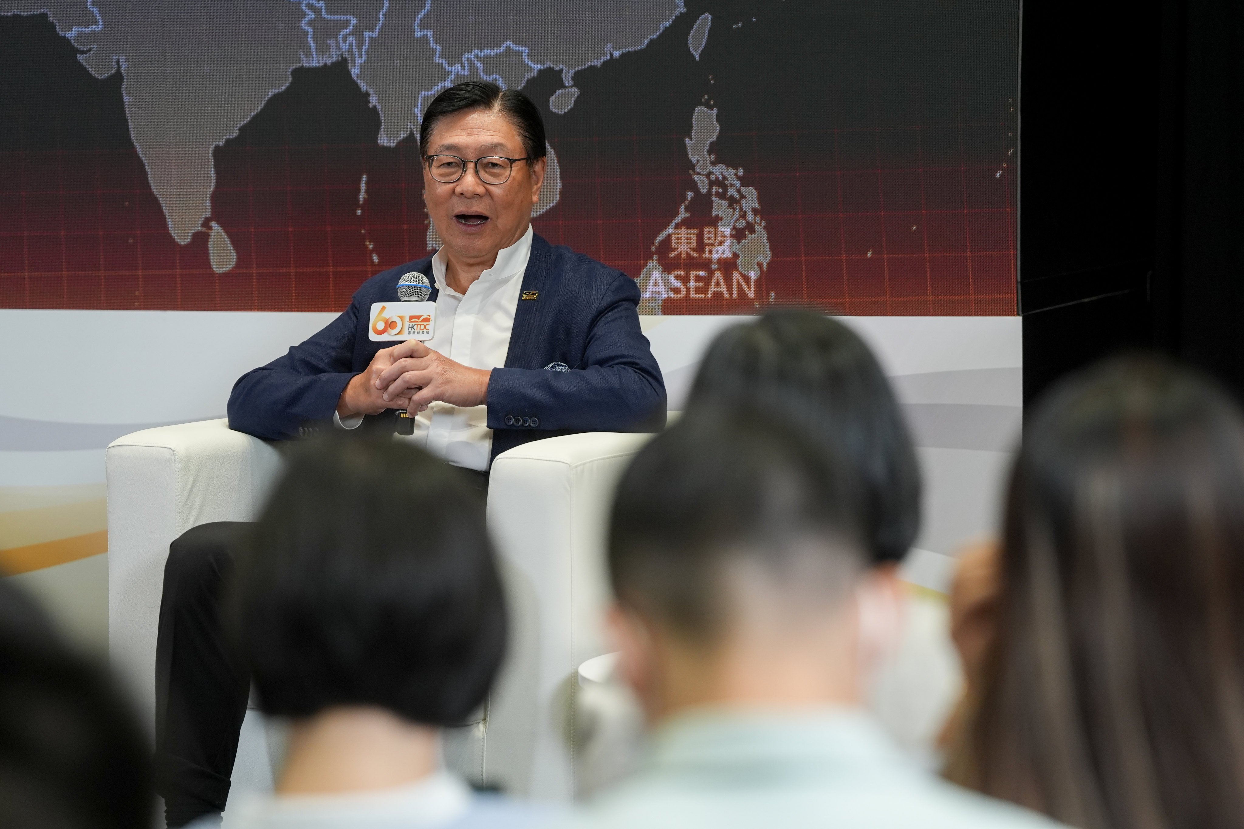 HKTDC chairman Frederick Ma Si-hang meets the press on Friday. Photo: Elson Li