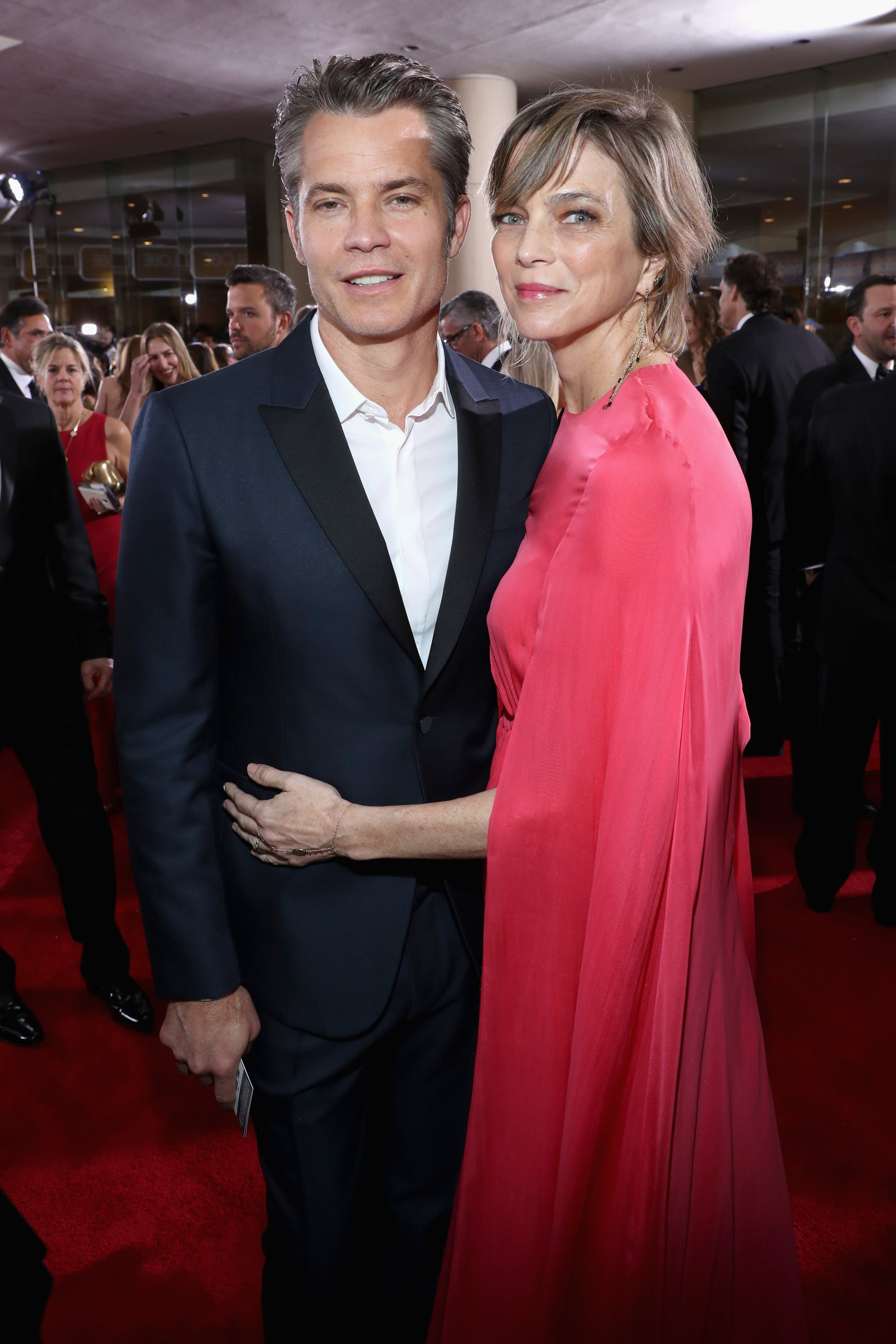 Timothy Olyphant and his wife Alexis Knief at the 74th annual Golden Globe Awards in 2017, in Beverly Hills. Photo: Getty Images