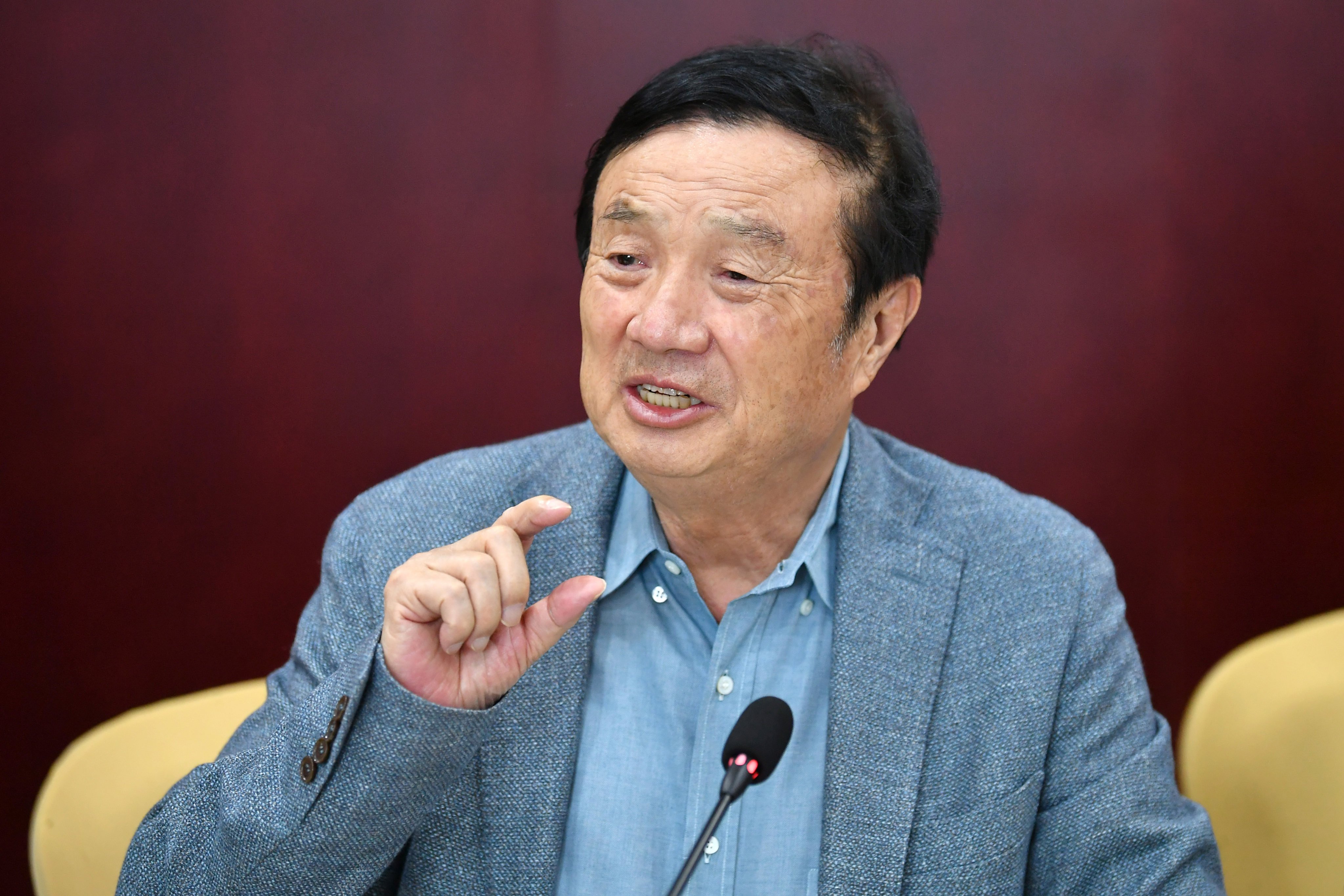 Huawei CEO Ren Zhengfei is interviewed in Taiyuan, northern Shanxi province on February 9, 2021. Photo: Xinhua