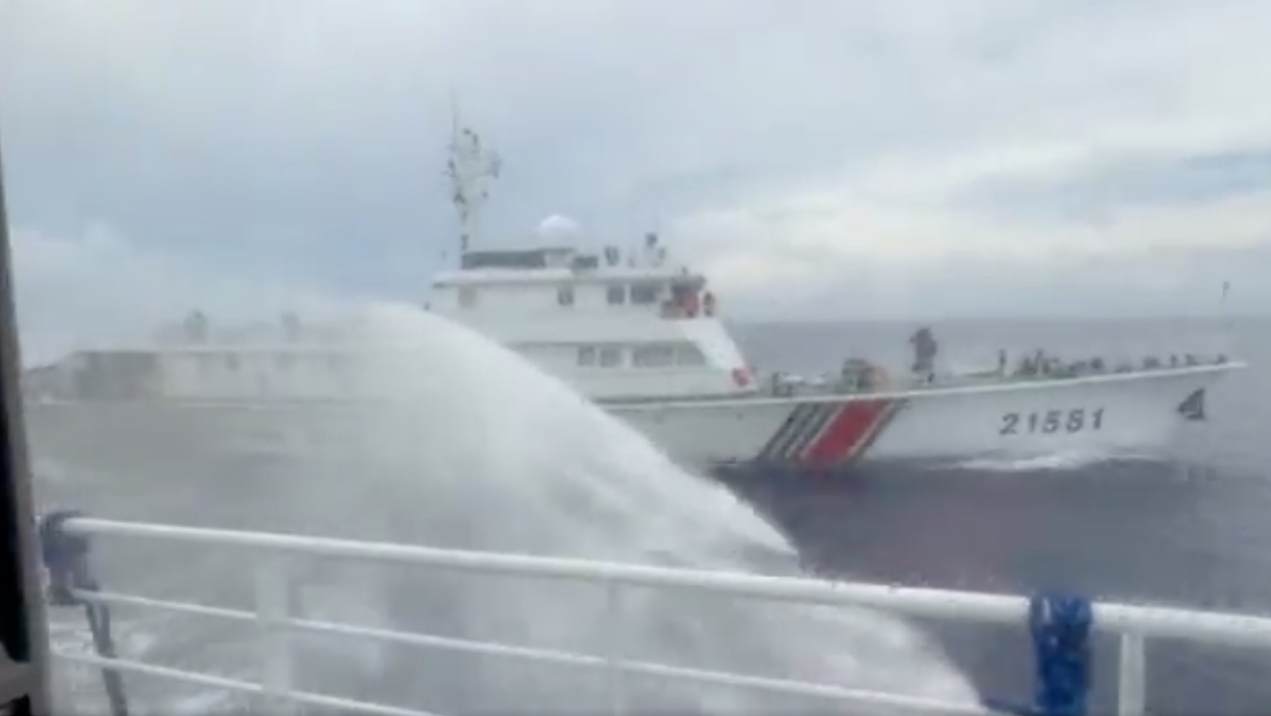 The Philippines has accused China of “a series of water cannon attacks and dangerous manoeuvres” while the Chinese coastguard says its actions were "lawful". Photo: X/@jaytaryela