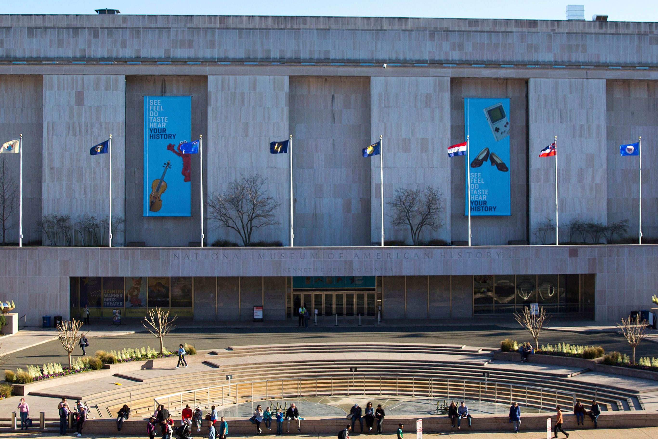 Outside the Smithsonian Museum of American History on the National Mall in Washington. Photo: AP