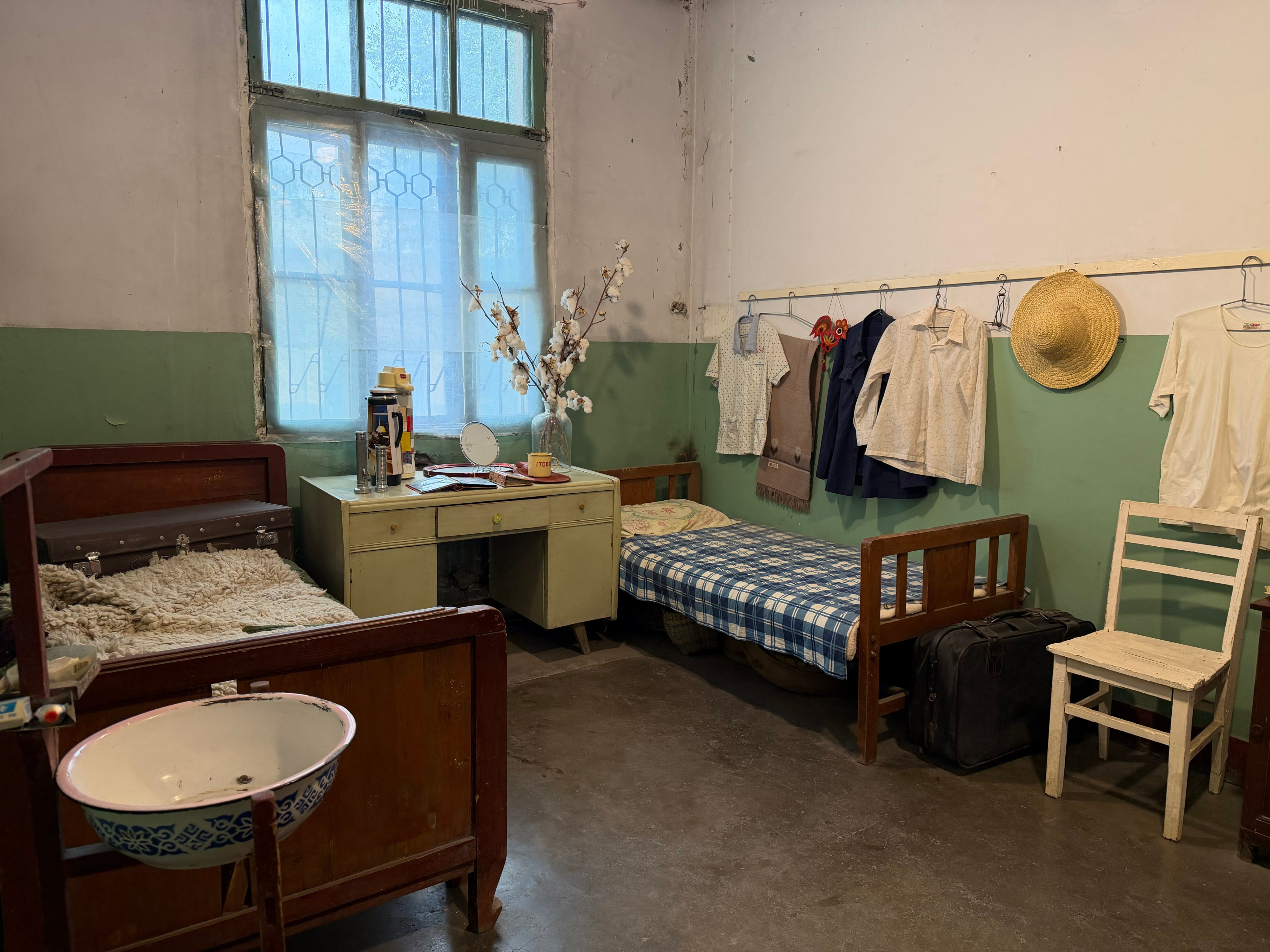 An exhibit of a factory dormitory. Photo: Edith Lin