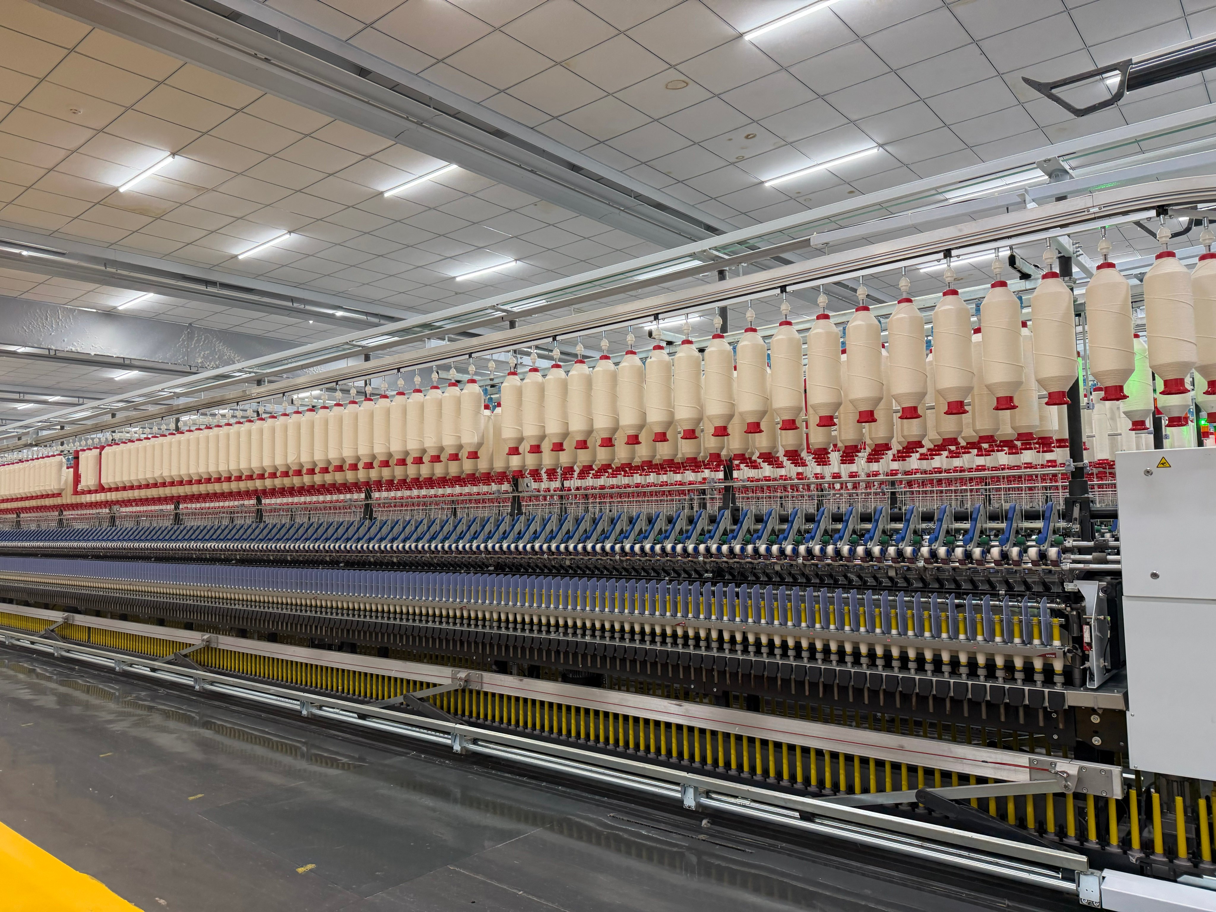 Processing machines at a cotton factory in Shihezi, Xinjiang. Photo: Edith Lin
