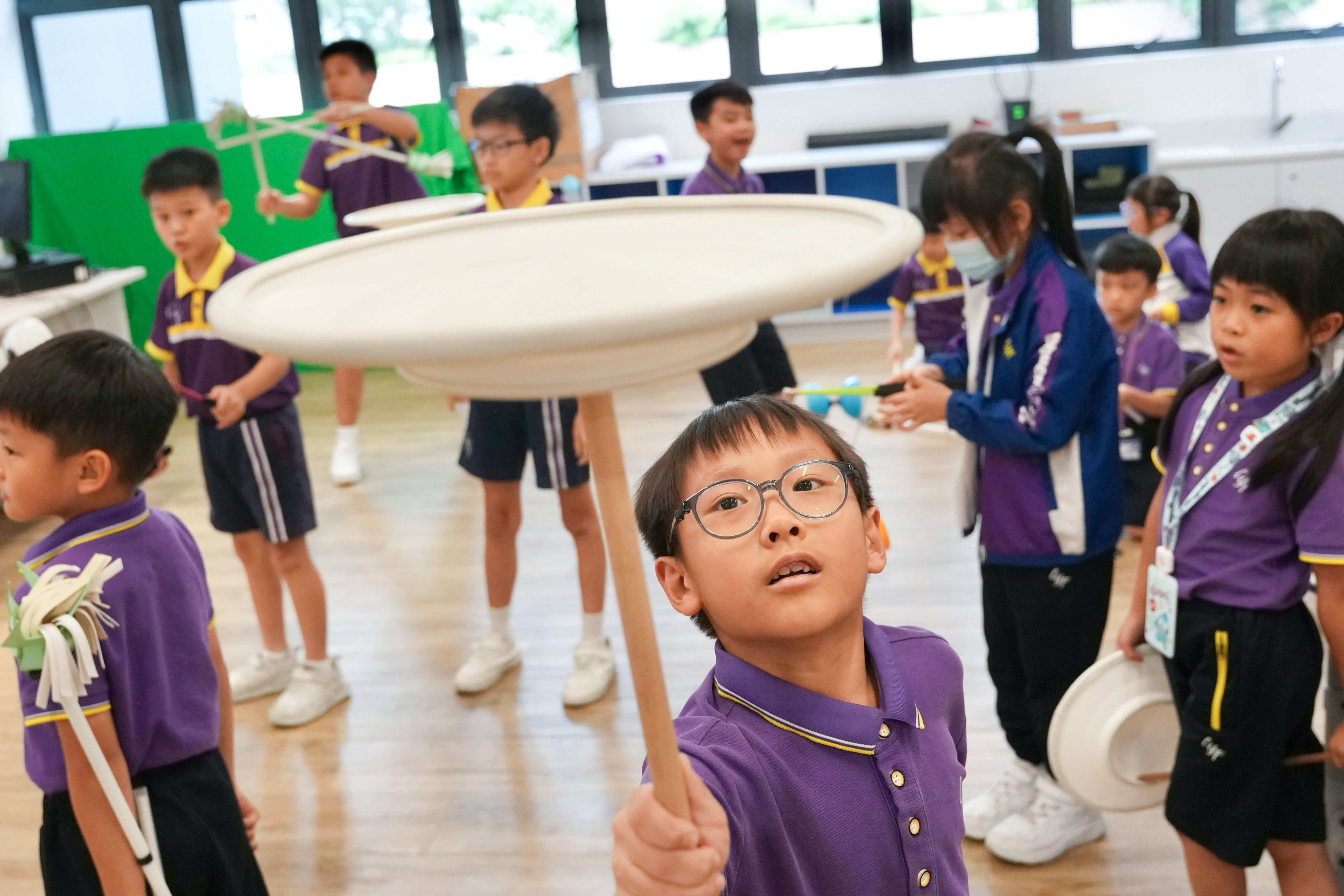 A pupil takes part in after-school activities at CCC Chuen Yuen First Primary School in Tsuen Wan. Photo: Karma Lo