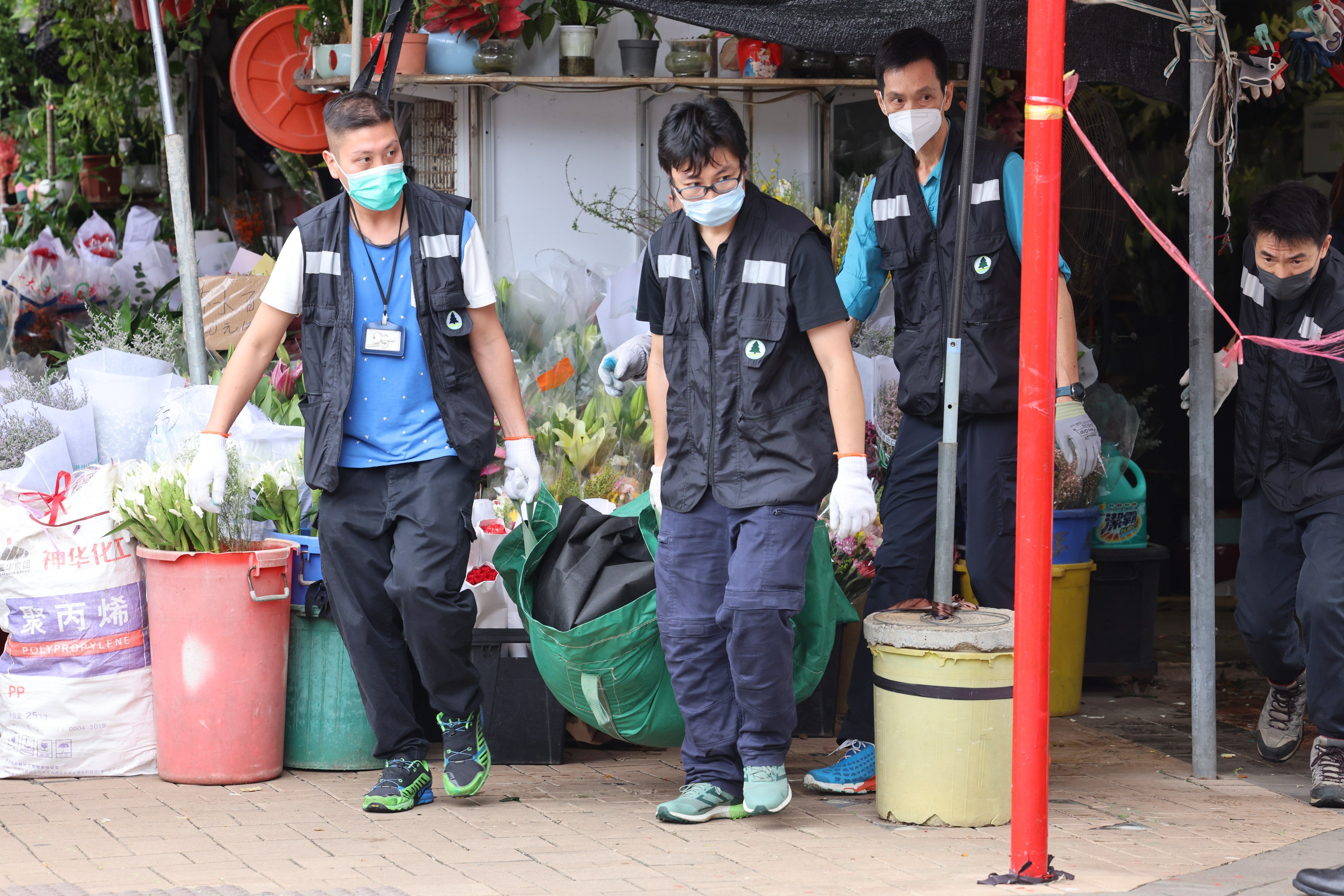 A wild boar mauled a shop worker at Mong Kong's flower market in October 2023. Photo: Dickson Lee