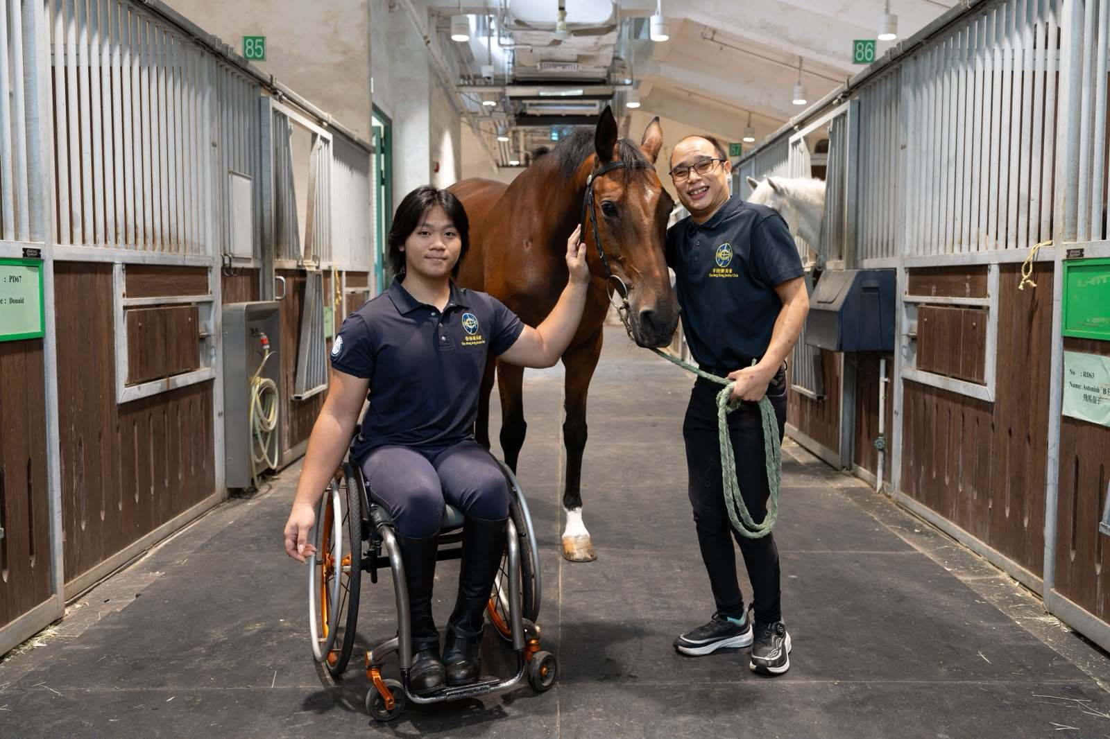 Timothy Tsang (right) and Louie Lam will represent Hong Kong in individual and team para-dressage events at the FEI World Championships in Germany next month. Photo: HKJC