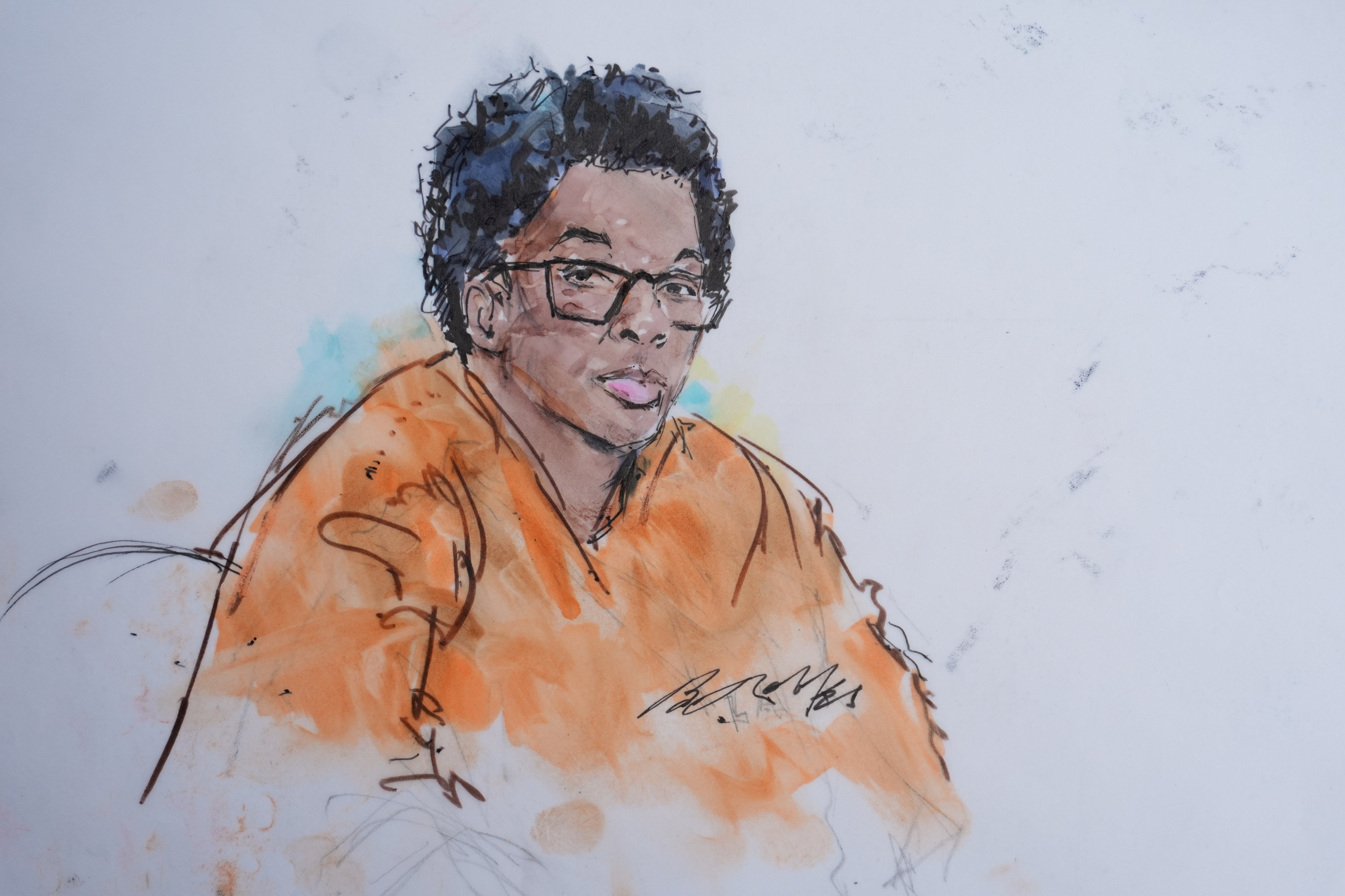 David Burke, who is known as D4vd, in court on Tuesday. Image: Bill Robles via AP