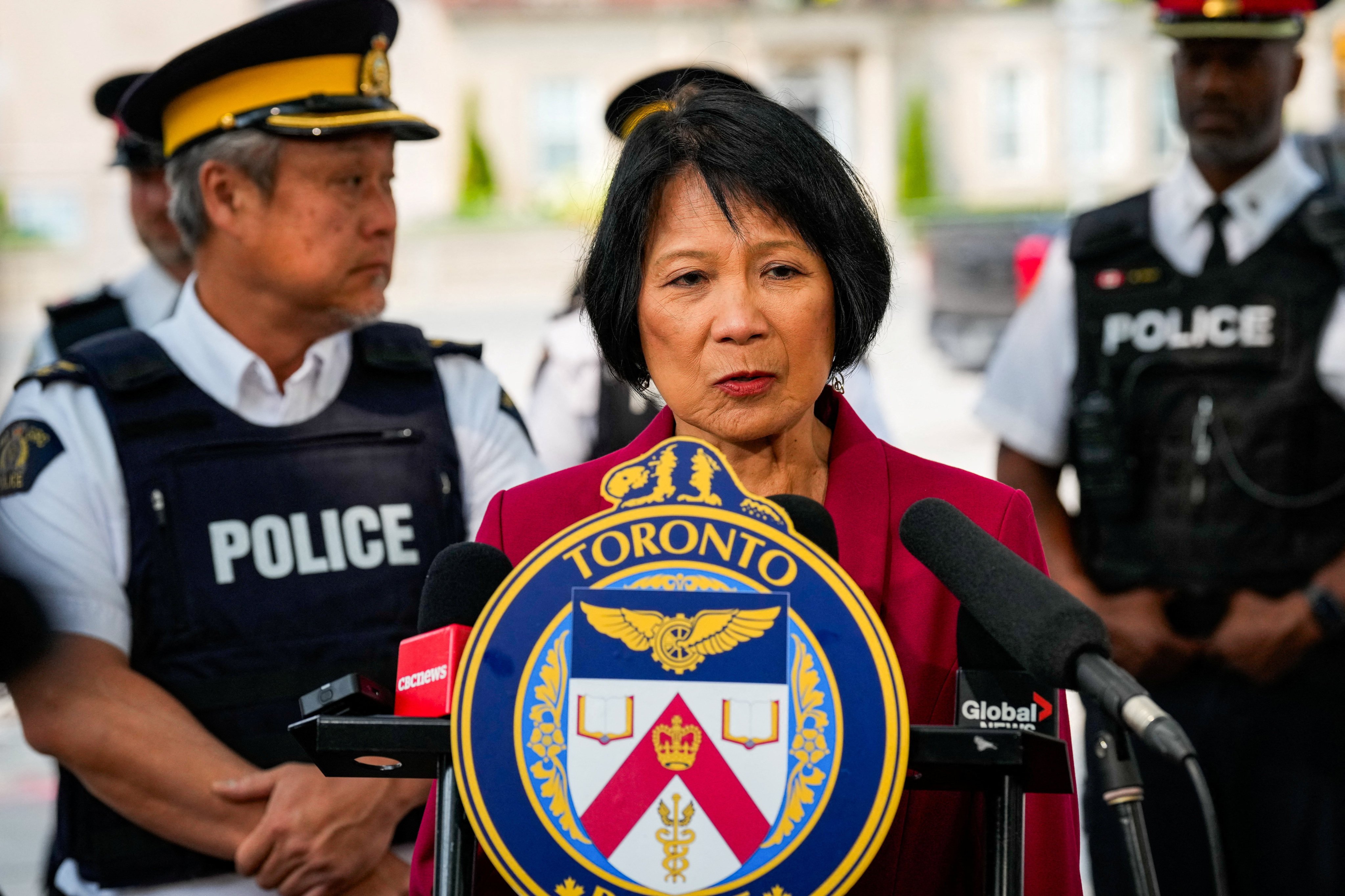 Toronto Mayor Olivia Chow responds to the shooting on Monday. Photo: Reuters