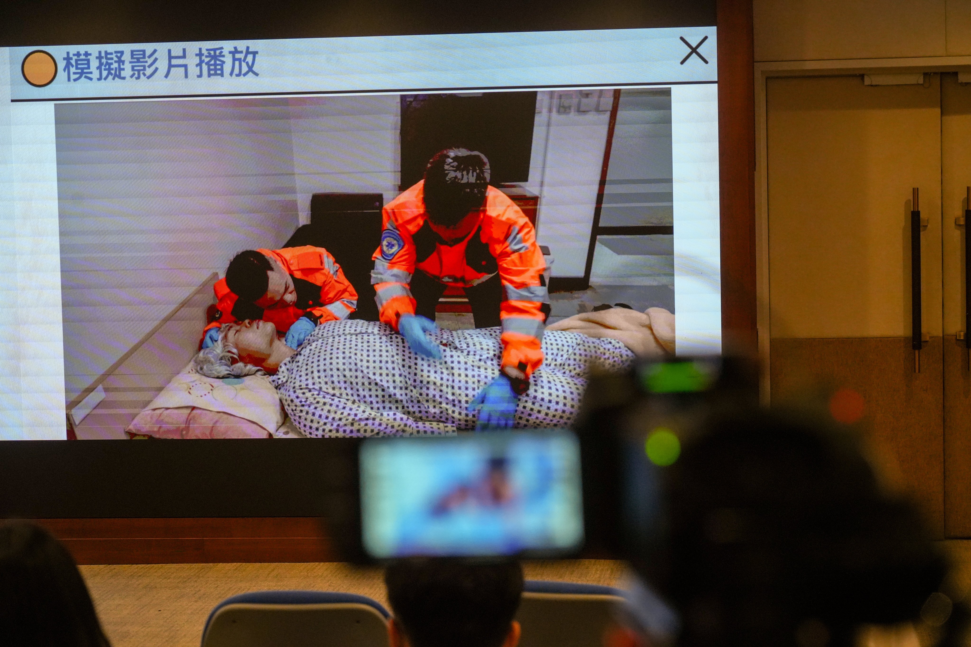 A video demonstrates how healthcare staff will adopt protocols under a DNACPR order. Photo: Sun Yeung