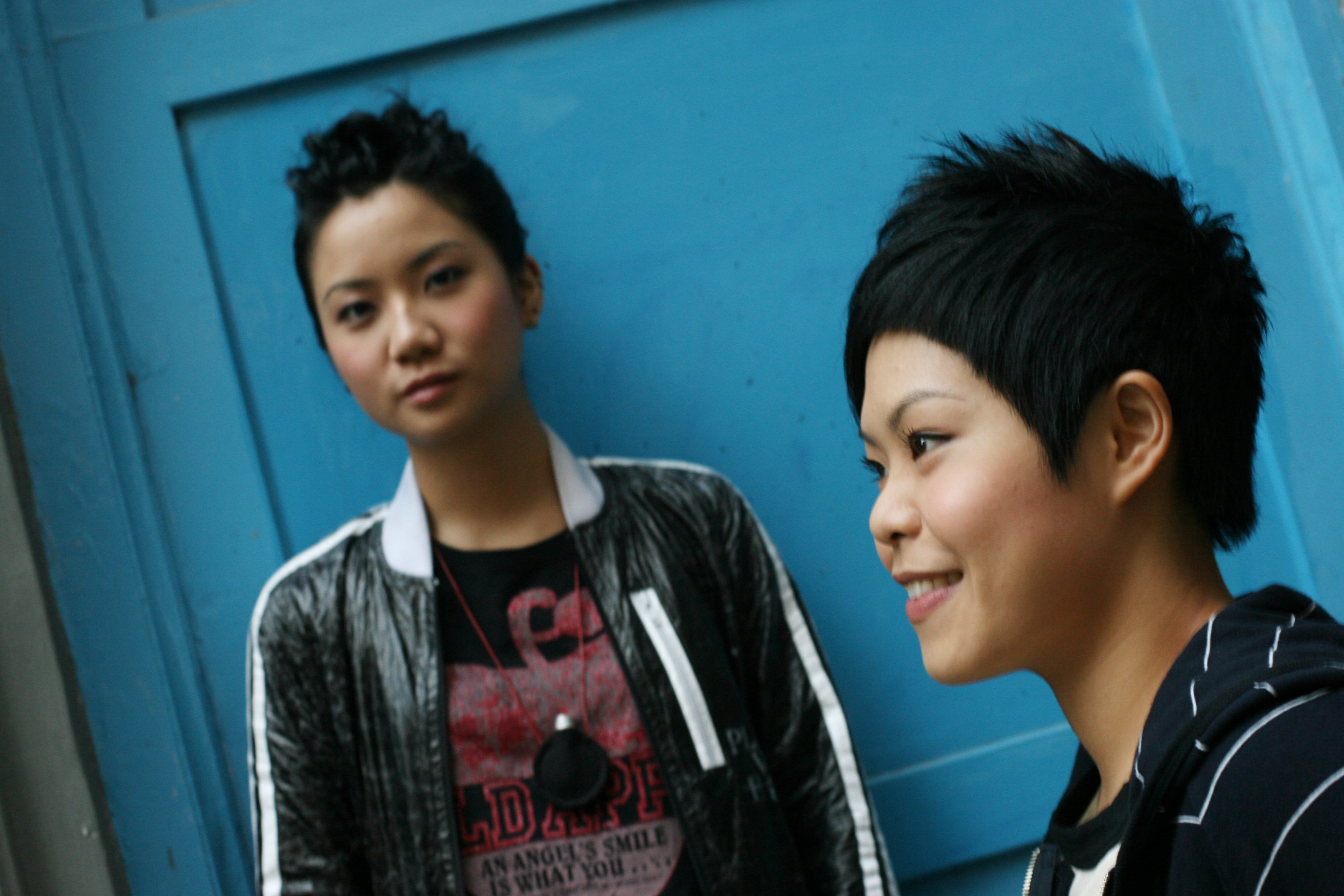 Ellen Loo (left) and Eman Lam at an interview with the SCMP in 2007. Photo: SCMP
