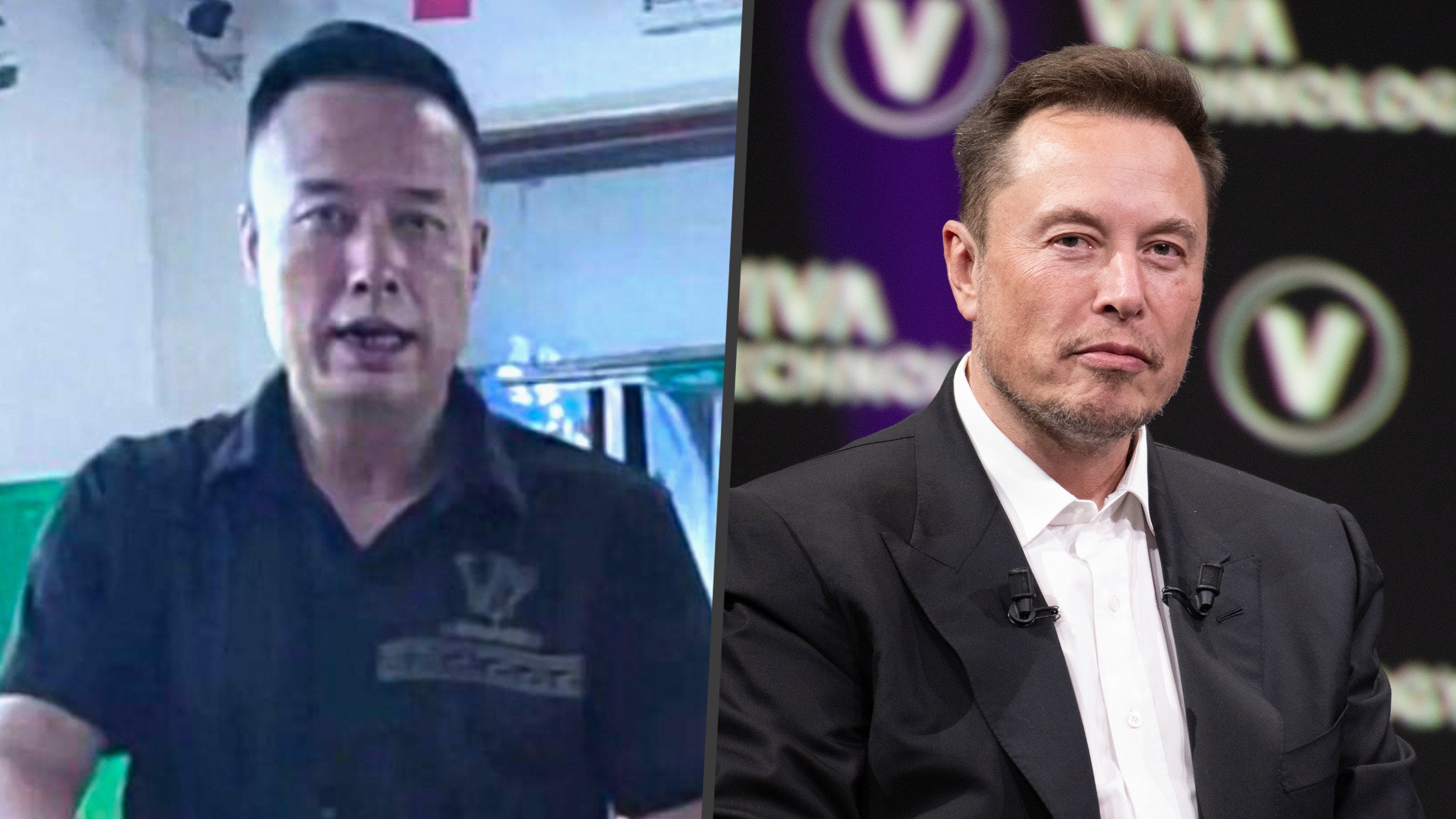 A Chinese barbecue chef, strikingly resembling Elon Musk, has taken social media by storm, attracting eager customers for both delicious food and memorable photos. Photo: SCMP composite/Shutterstock/Douyin