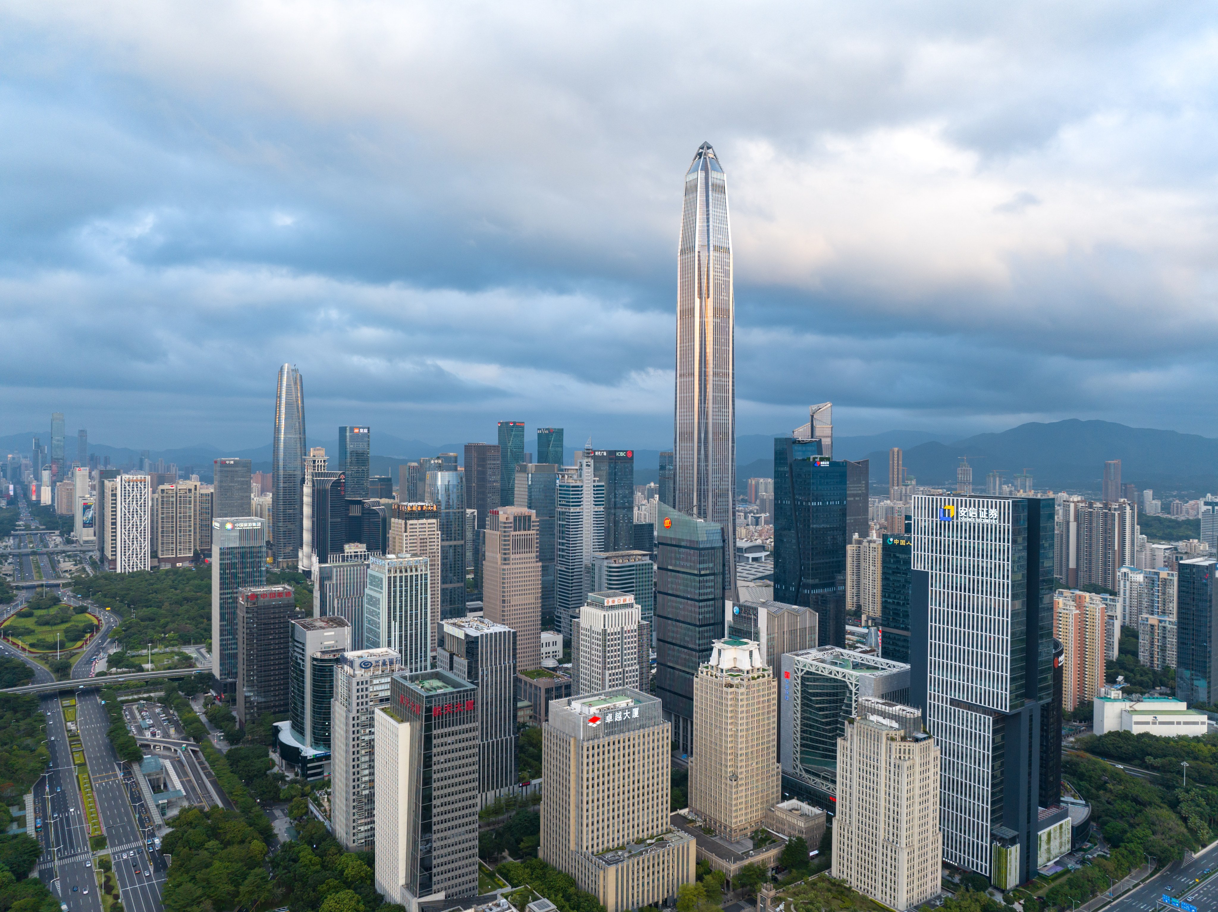 The Shenzhen skyline with the Ping An Finance Centre in the centre. Photo: Getty Images