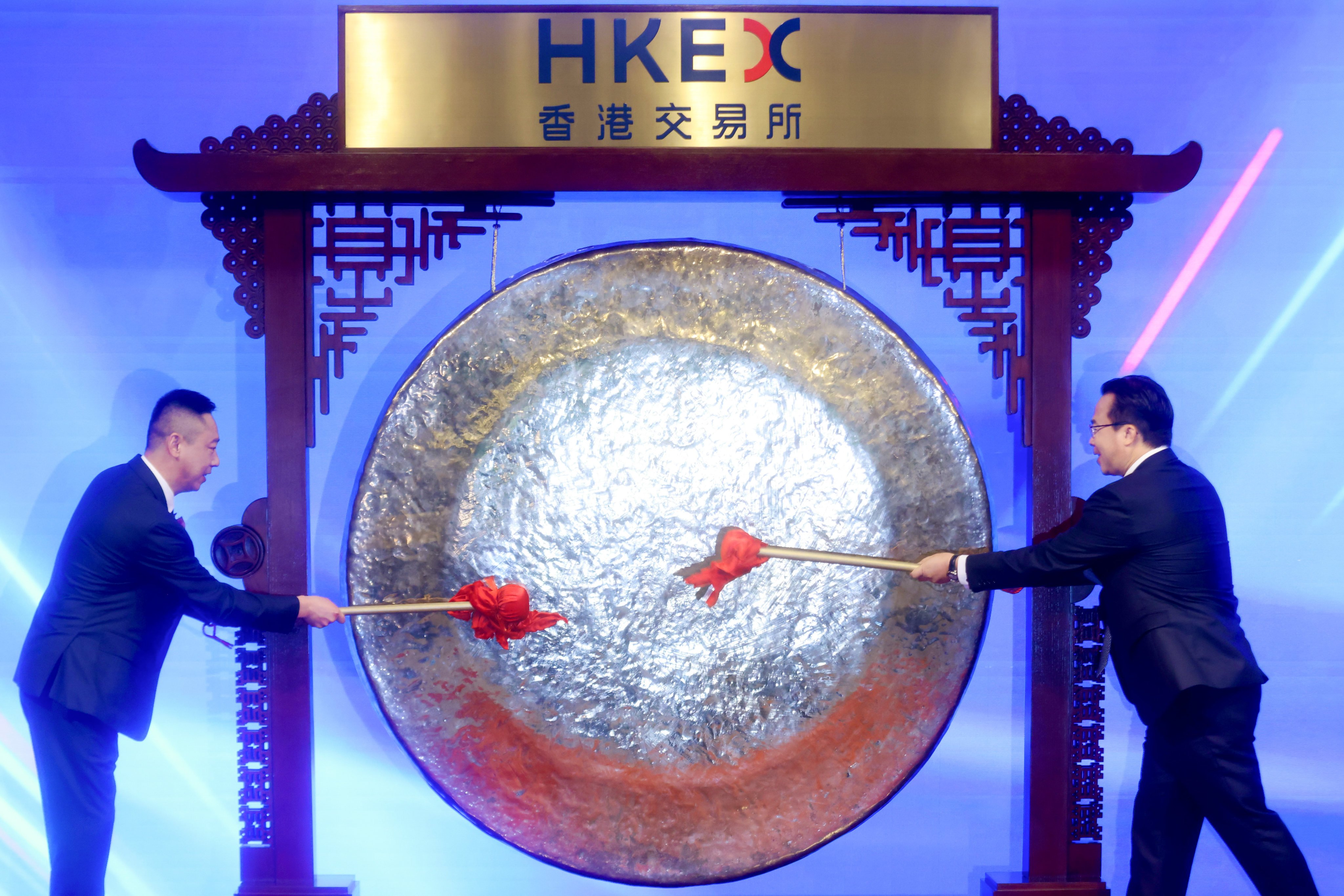 The listing ceremony for Zhongji Innolight. Photo: Jonathan Wong