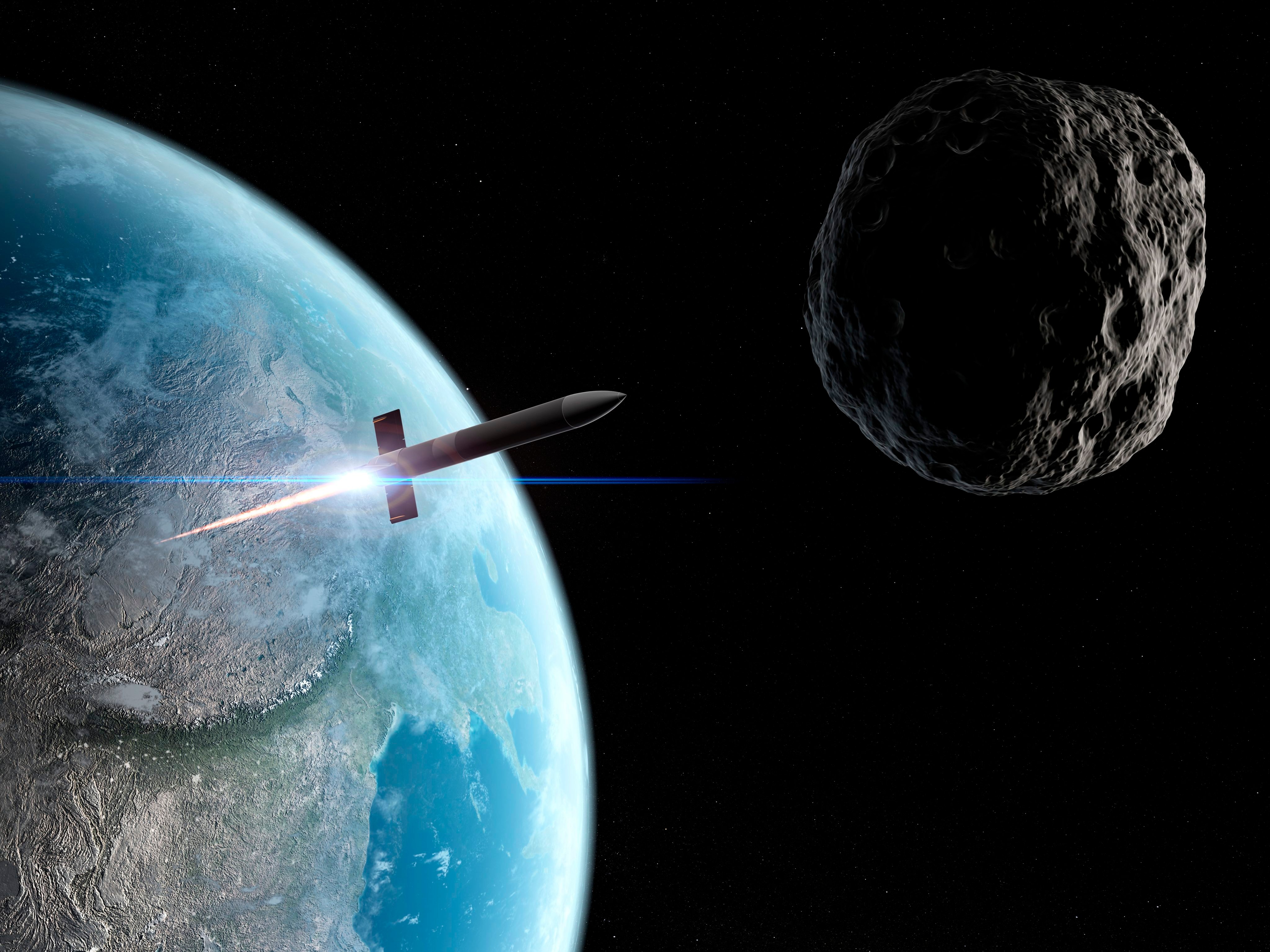 Chinese engineers are developing a two-pronged method to destroy an asteroid on a collision course with Earth using a powerful nuclear bomb. Photo: Getty Images
