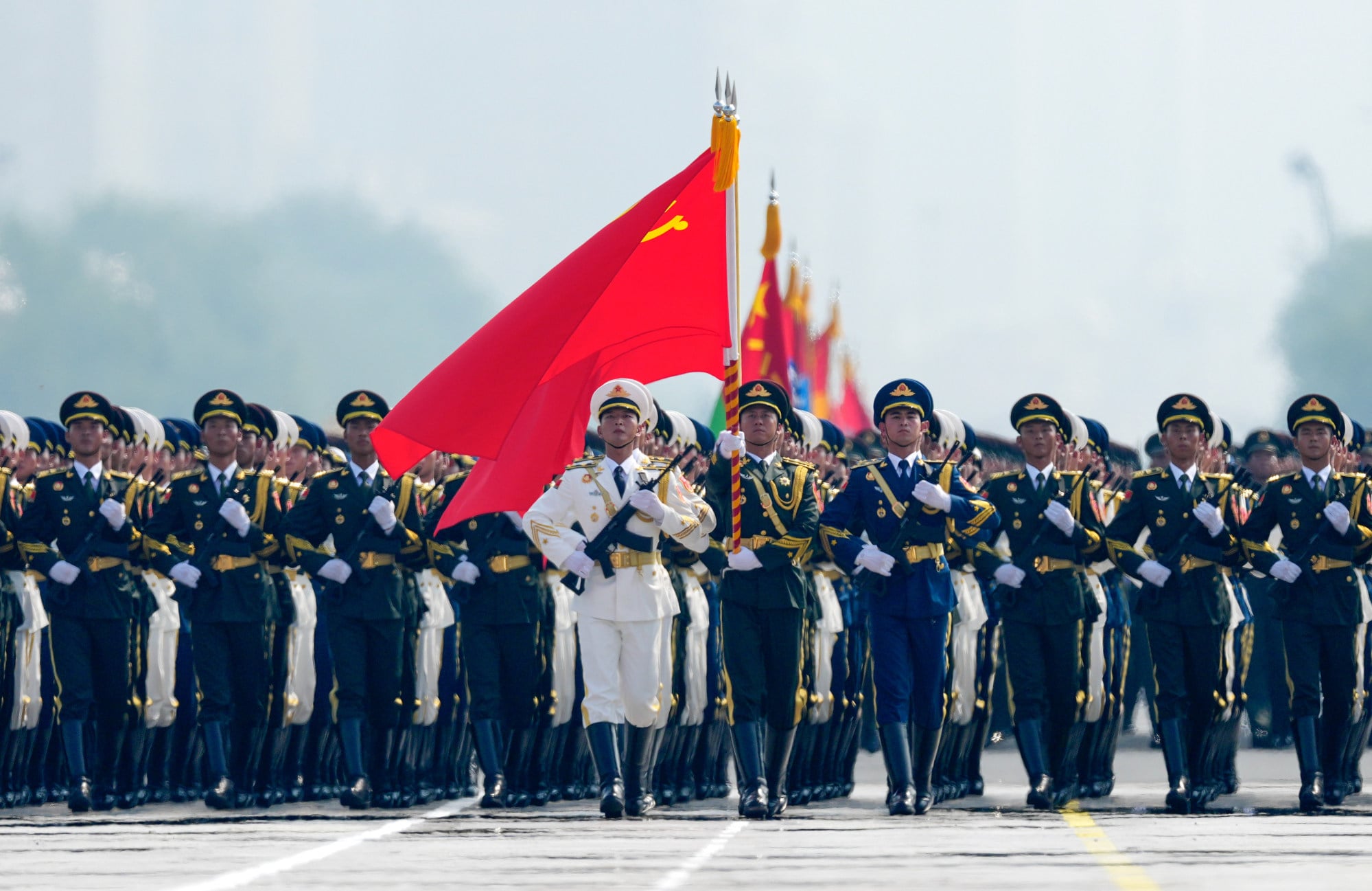 People’s Liberation Army guards of honour march in Beijing at a September 2025 military parade marking the 80th anniversary of China’s victory over Japan in World War II. Photo: Xinhua People’s Liberation Army guards of honour march in Beijing at a September 2025 military parade marking the 80th anniversary of China’s victory over Japan in World War II. Photo: Xinhua