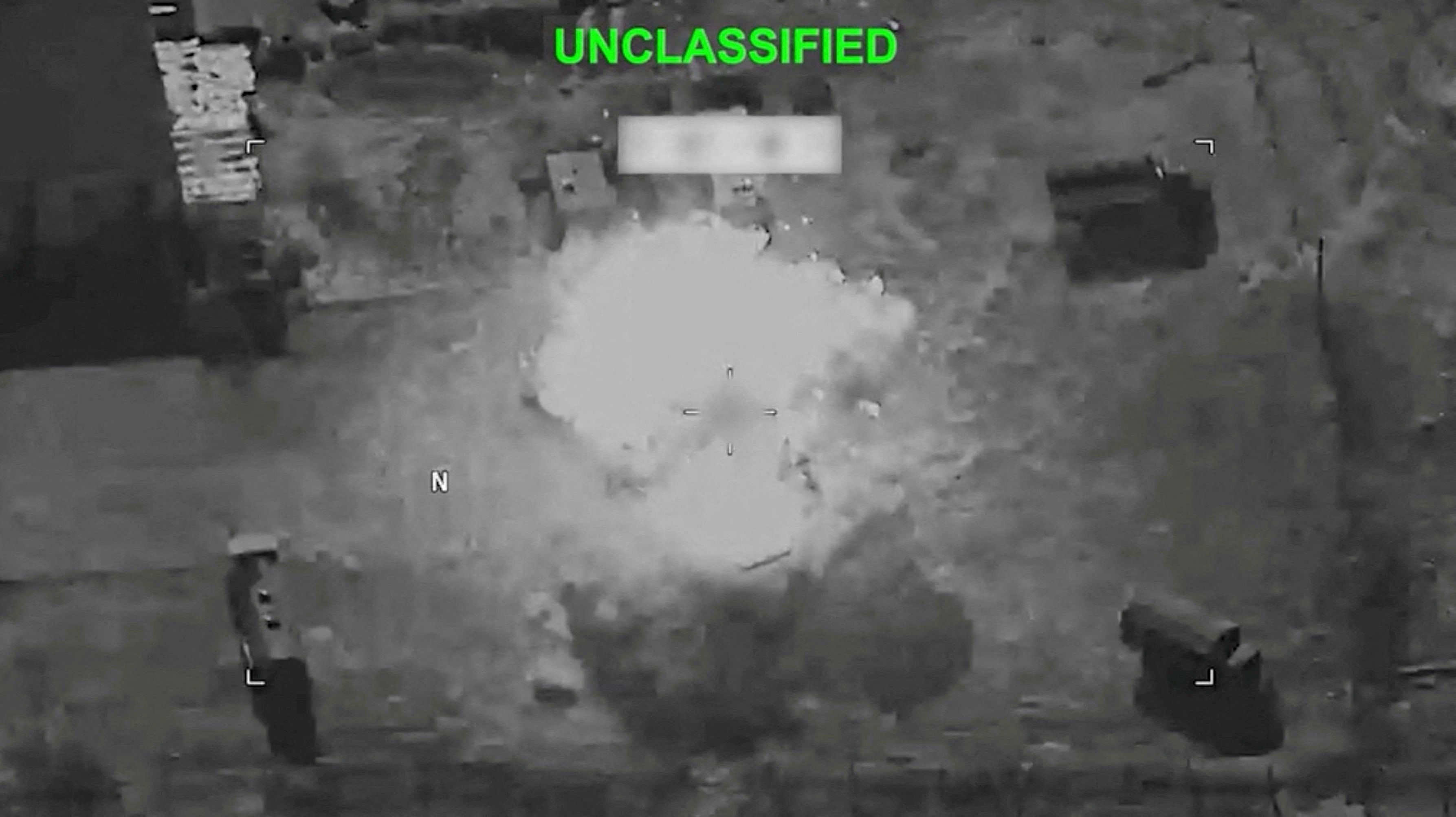 An explosion at an unknown location, during what the US military says are strikes on Iran. Photo: US Central Command via Reuters