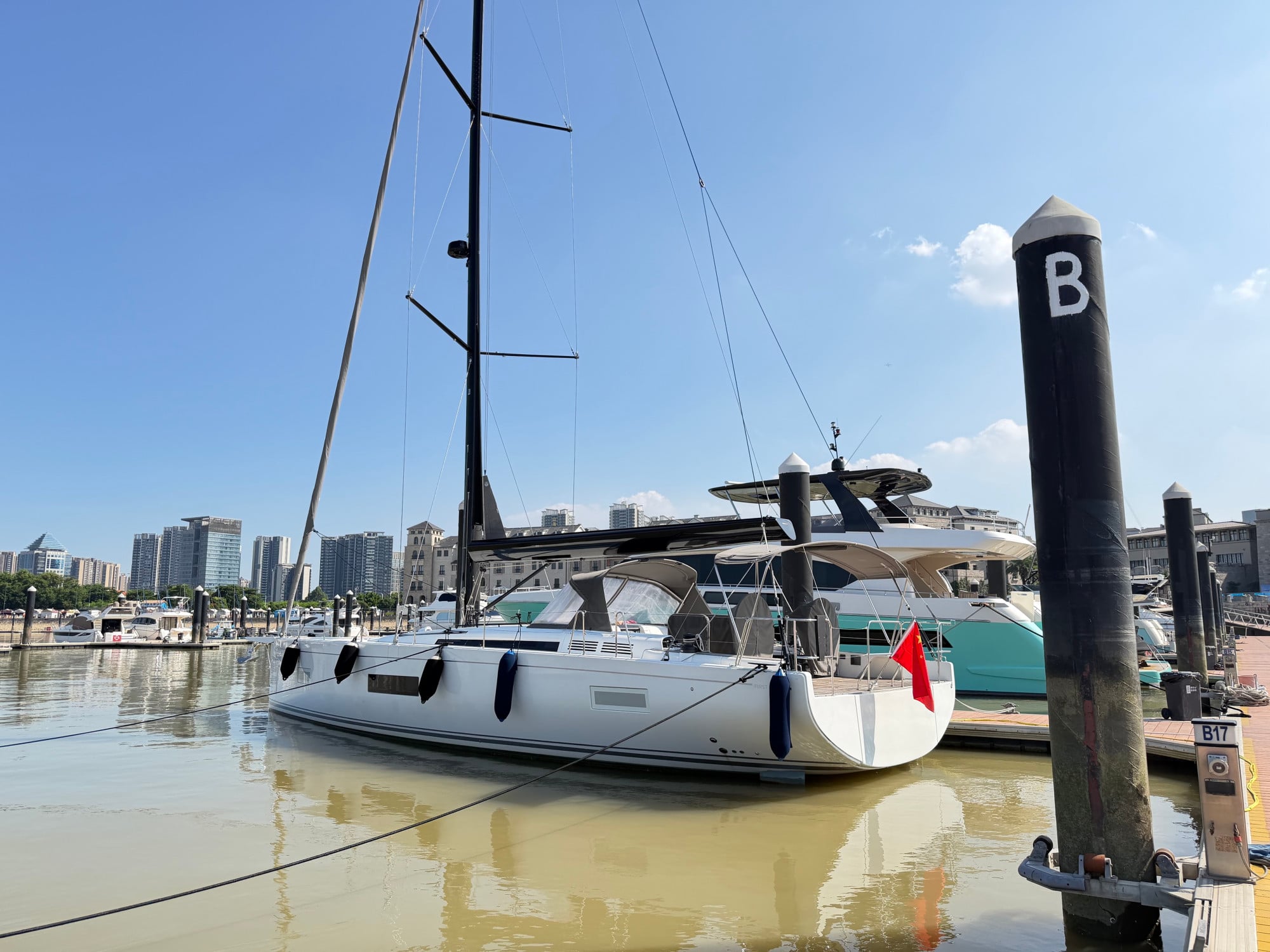 Simon Deng sailed his yacht to Nansha Marina in Guangzhou. Photo: Handout Simon Deng sailed his yacht to Nansha Marina in Guangzhou. Photo: Handout