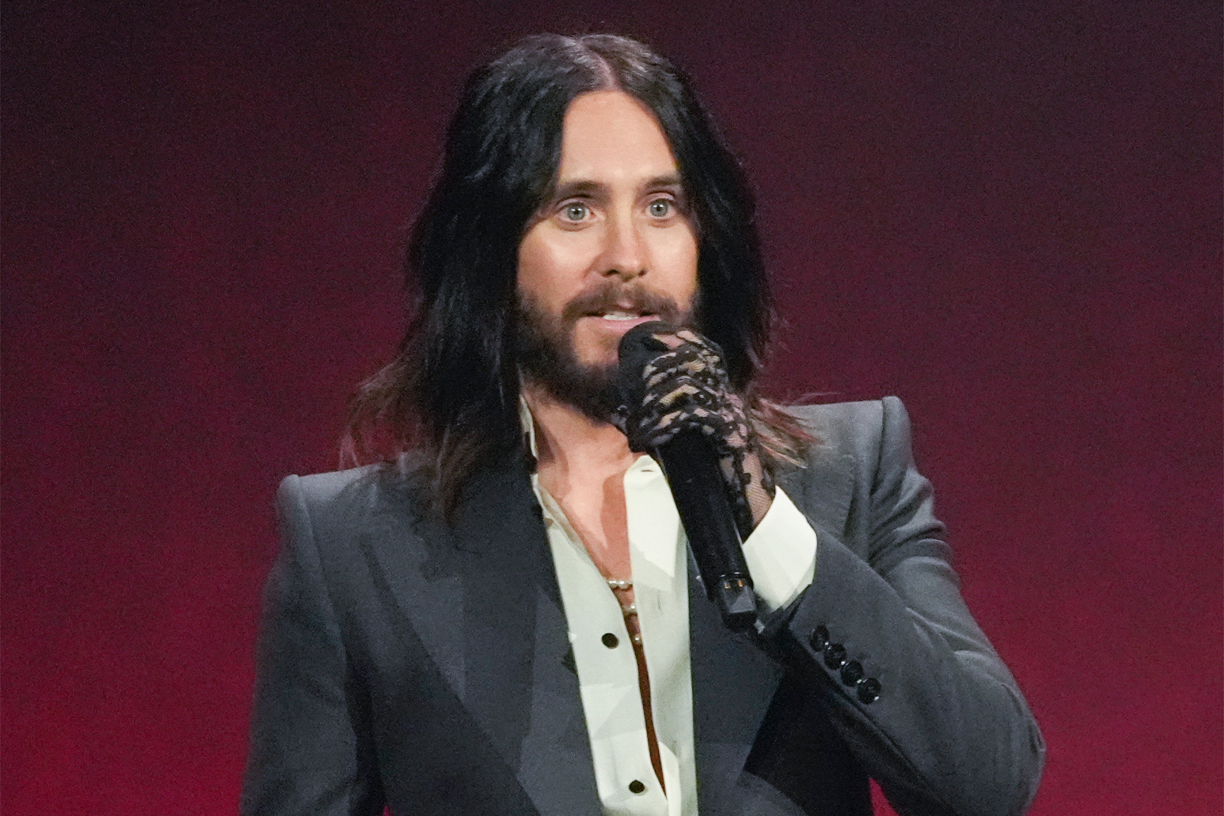 Jared Leto at CinemaCon in Las Vegas in 2025. Photo: AP