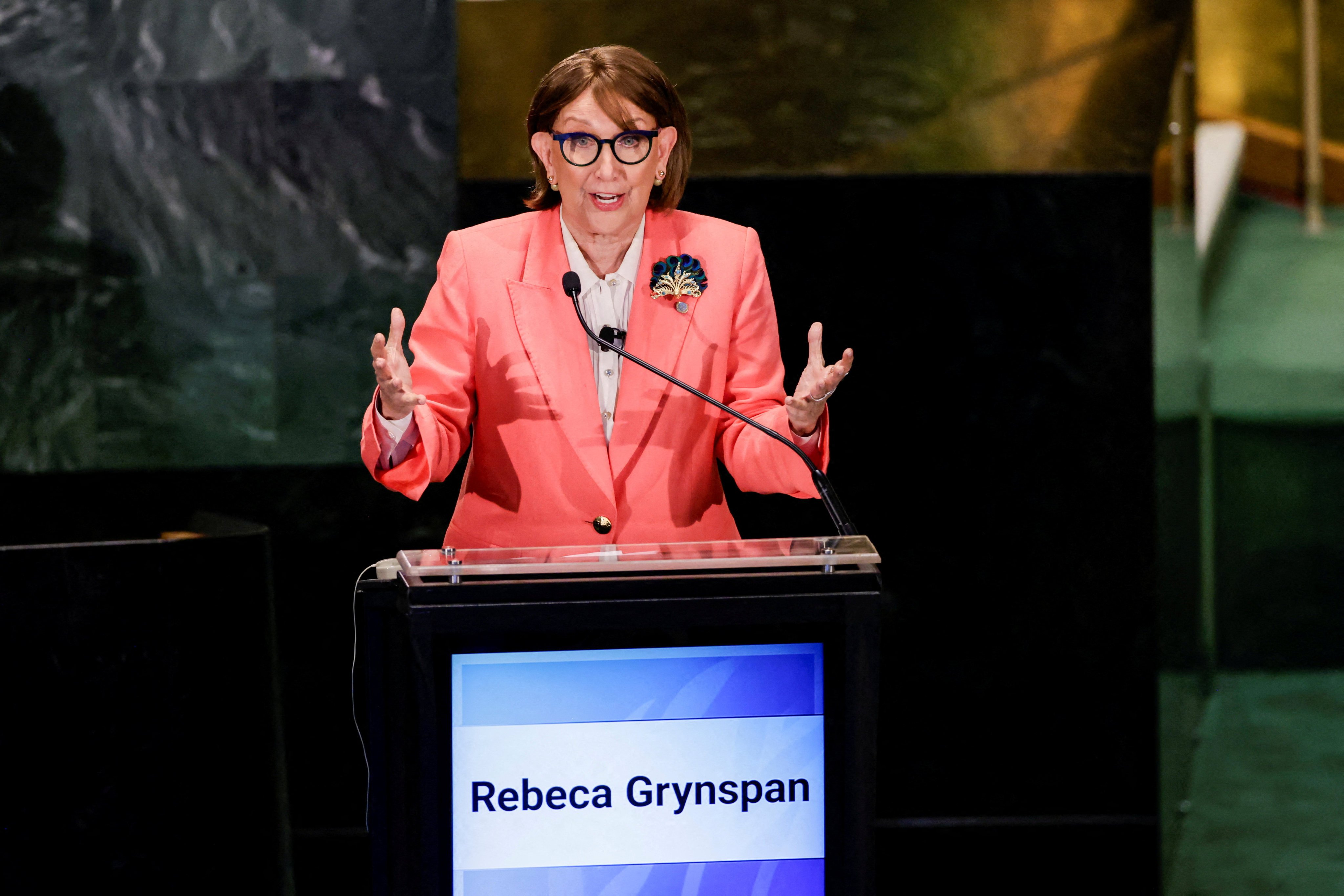 The former vice-president of Costa Rica, Rebeca Grynspan, is the early front runner to be the next United Nations secretary general. Photo: Reuters