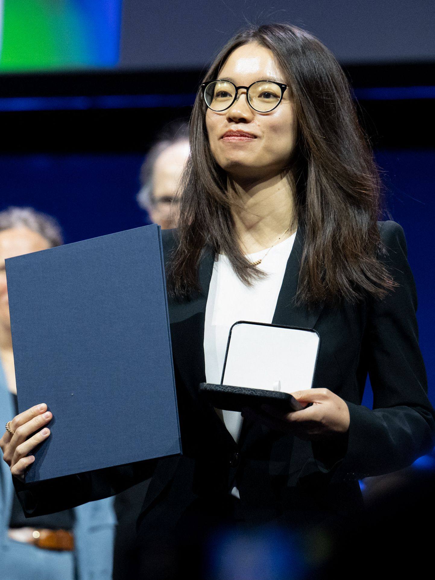 Chinese mathematician Wang Hong was awarded the Fields Medal on July 23. Photo: AFP
