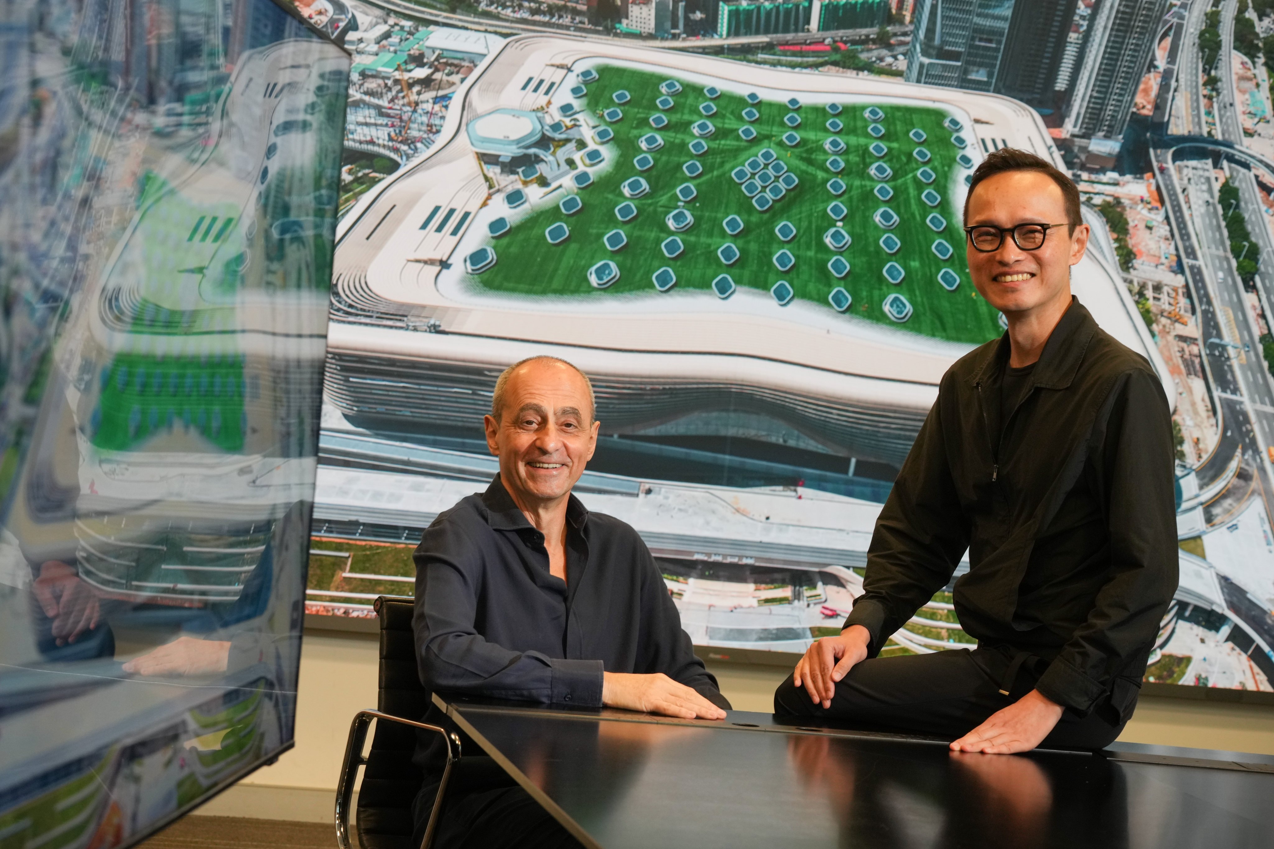 Keith Griffiths (left) and Chris Chen of architectural firm Aedas were the minds behind the new building. Photo: May Tse