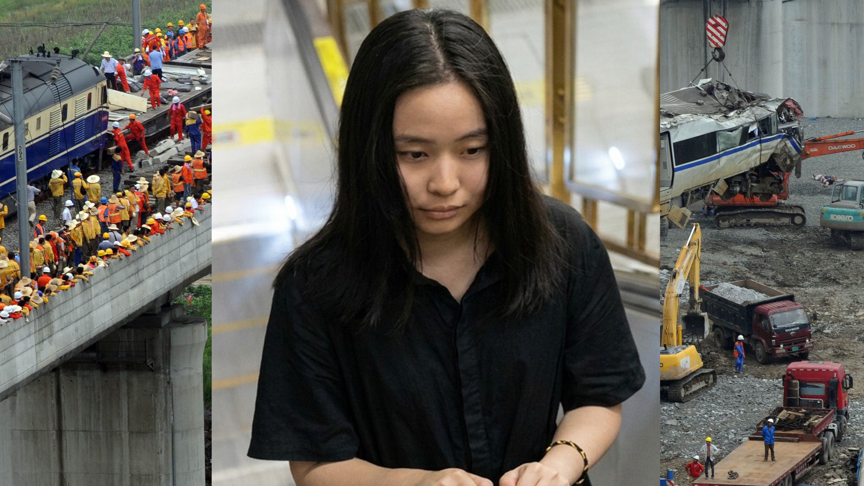 Mengjun reflects on that fateful day, vividly recalling the haunting moment when she felt the very ground beneath her giving way, as chaos engulfed her surroundings. Photo: SCMP composite/Weibo/AFP