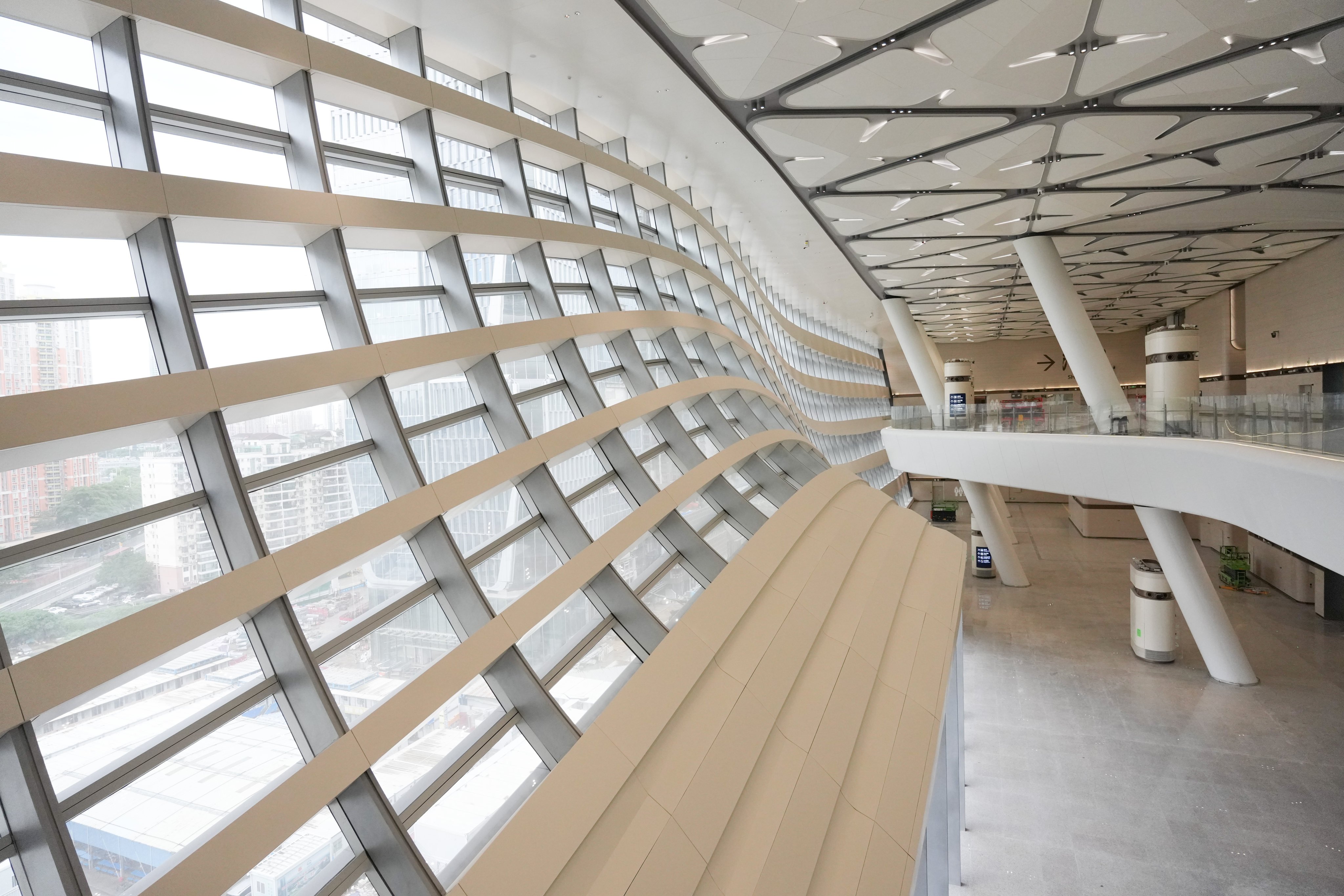 The interior of the new Huanggang Port at Shenzhen’s Futian district. Photo: Karma Lo