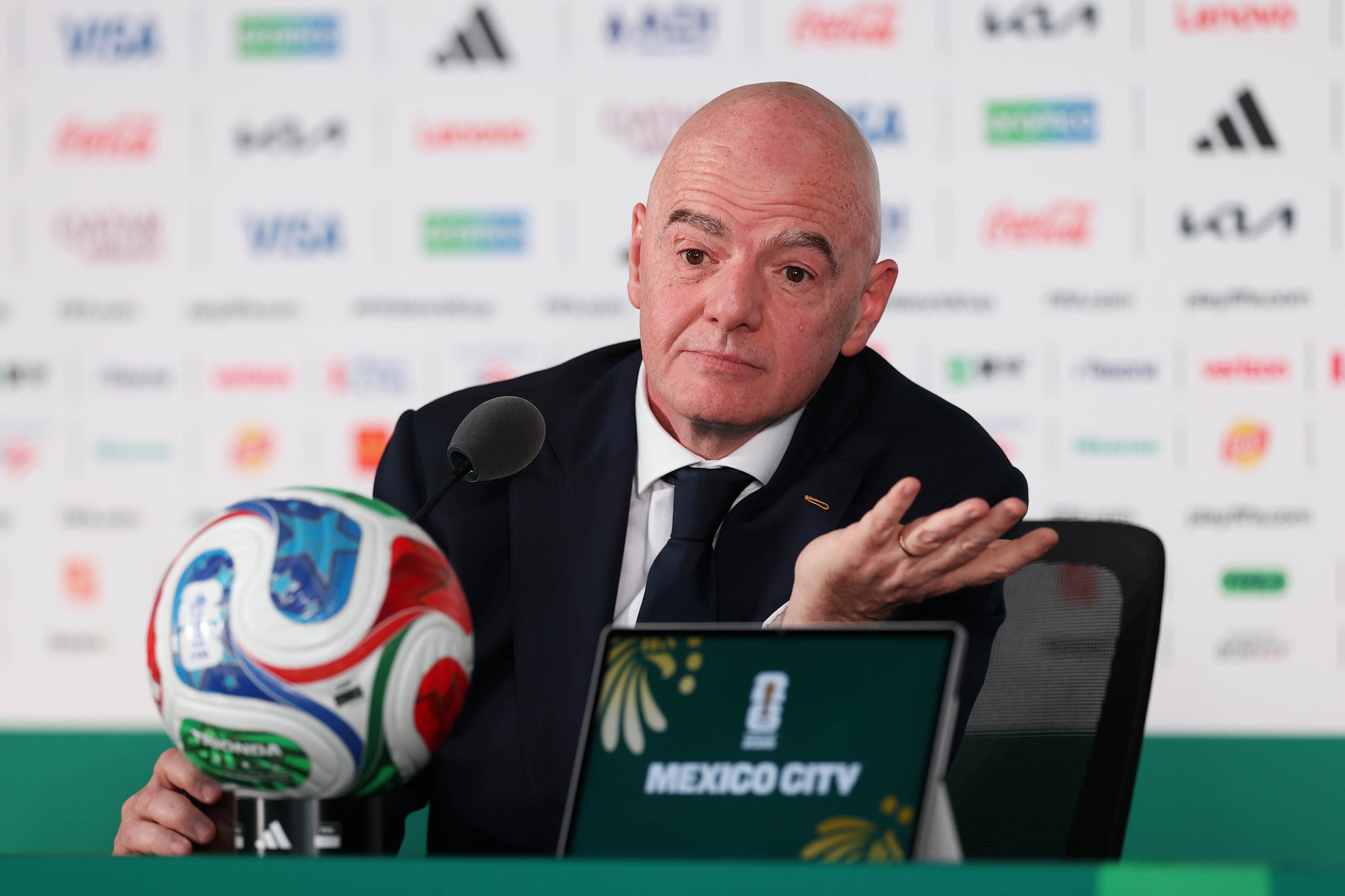 Fifa president Gianni Infantino has been forced to scrap plans to sell off the World Cup. Photo: Getty Images