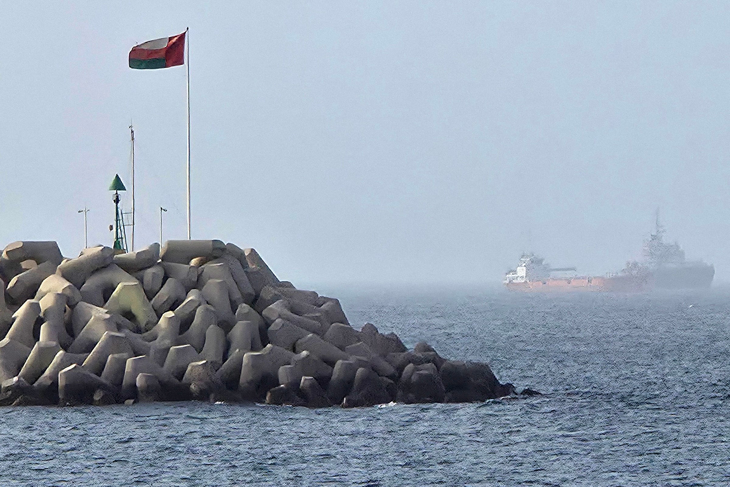 Vessels transiting through the Gulf of Oman are pictured off Muscat on July 25. Photo: AFP