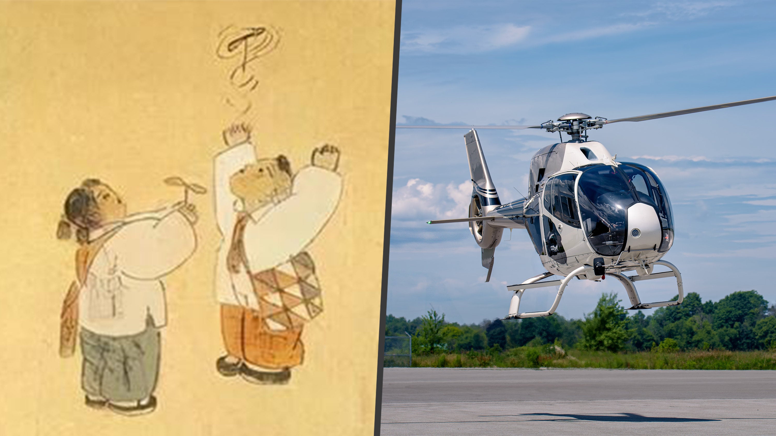 The bamboo-copter, known as the "bamboo dragonfly," is a gadget from the beloved Doraemon cartoon series. Its origins trace back to ancient China and are thought to have influenced modern helicopter designs. Photo: SCMP composite/Shutterstock/Baidu