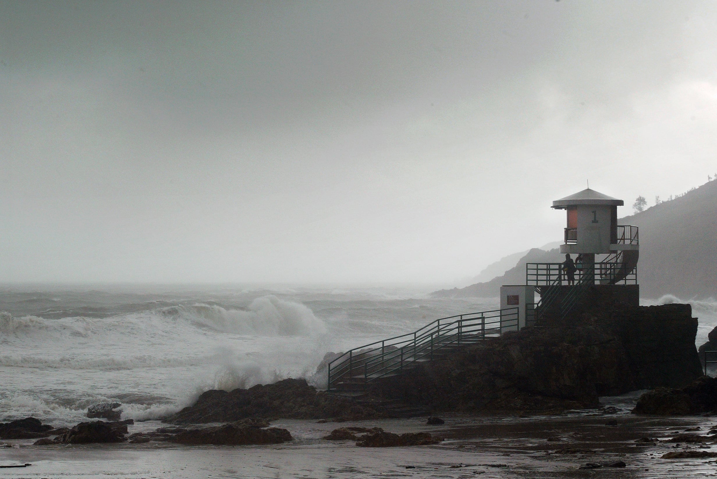 Big Wave Bay, near Shek O, lives up to its name as Typhoon Prapiroon approaches Hong Kong on August 3, 2006. Photo: SCMP
