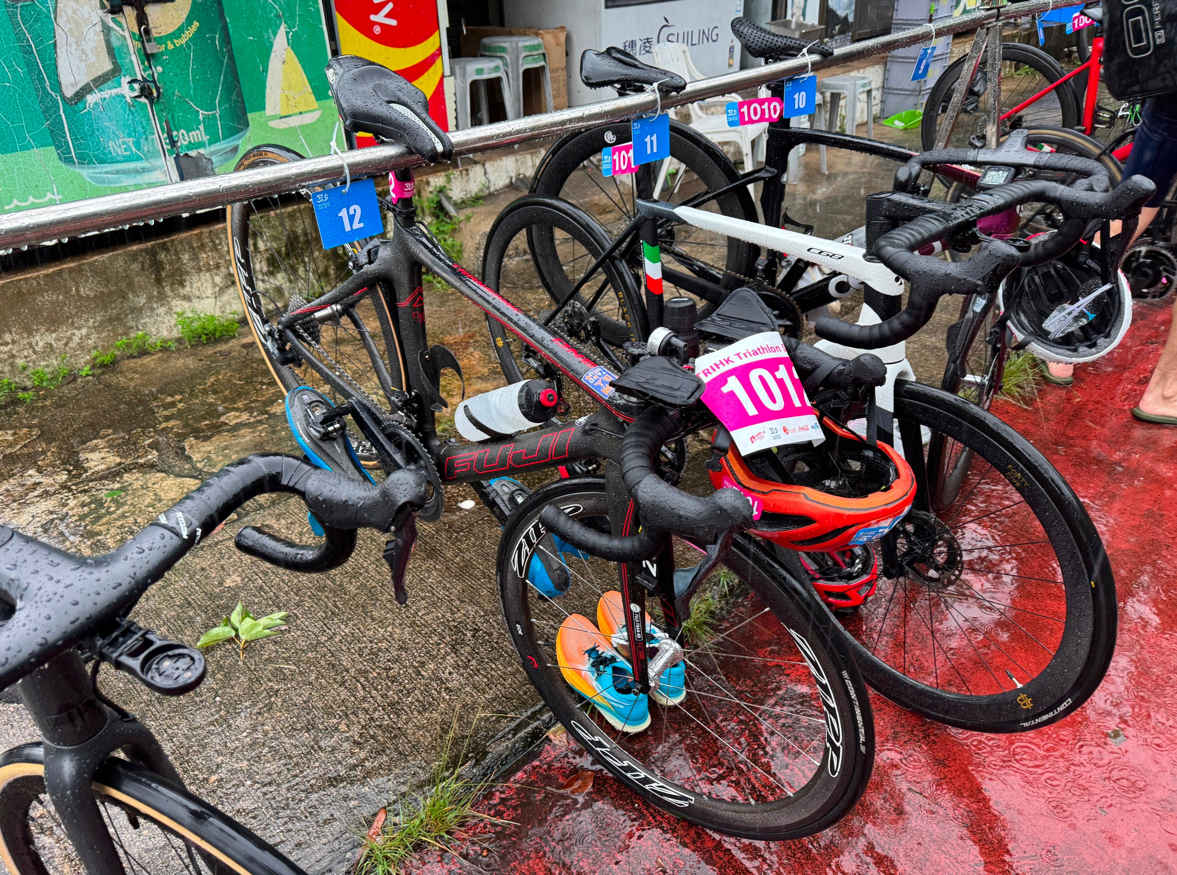 The triathlete’s bicycle was left at Tai Men Tuk. Photo: Handout