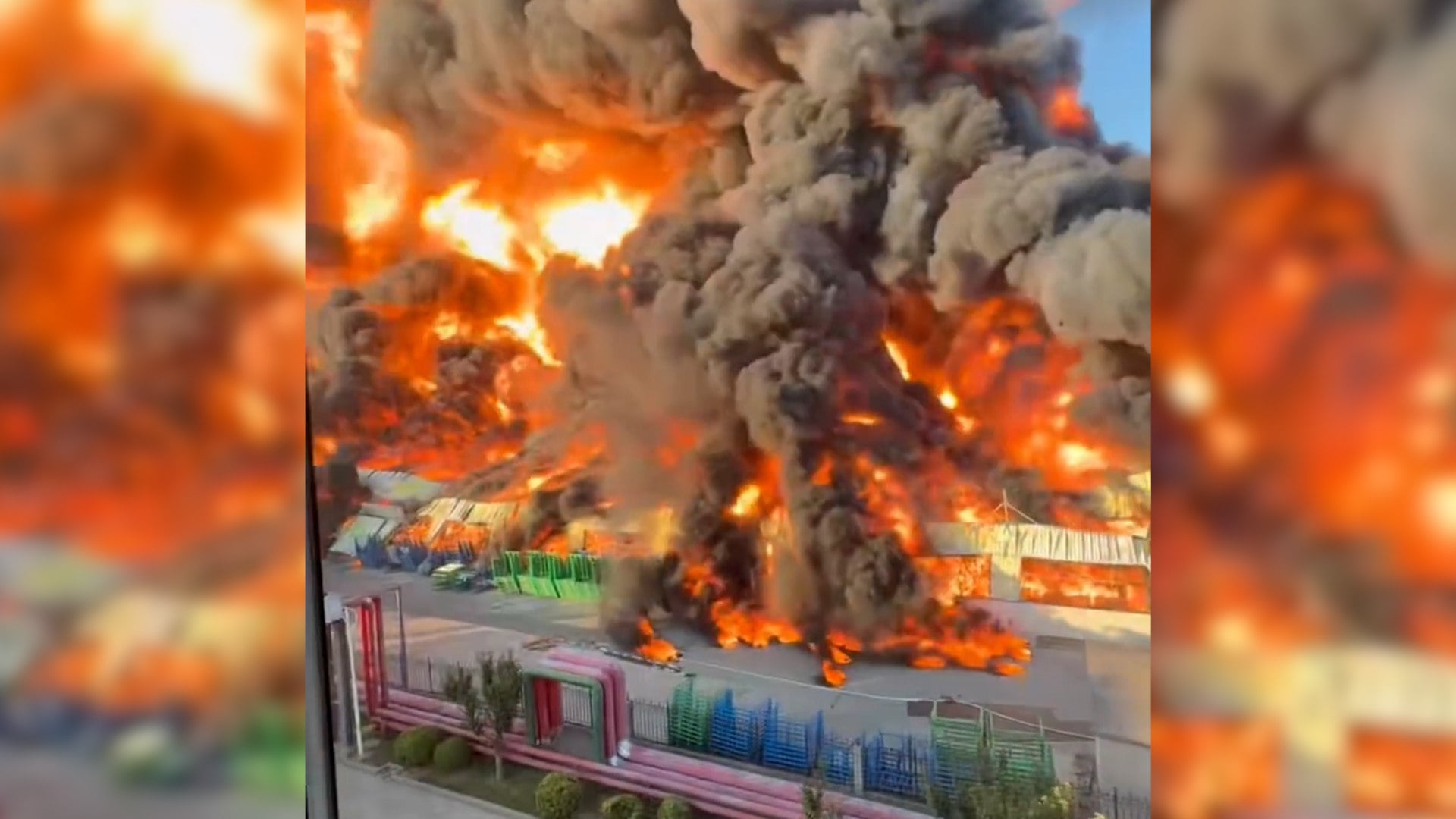 Fire in Qingdao