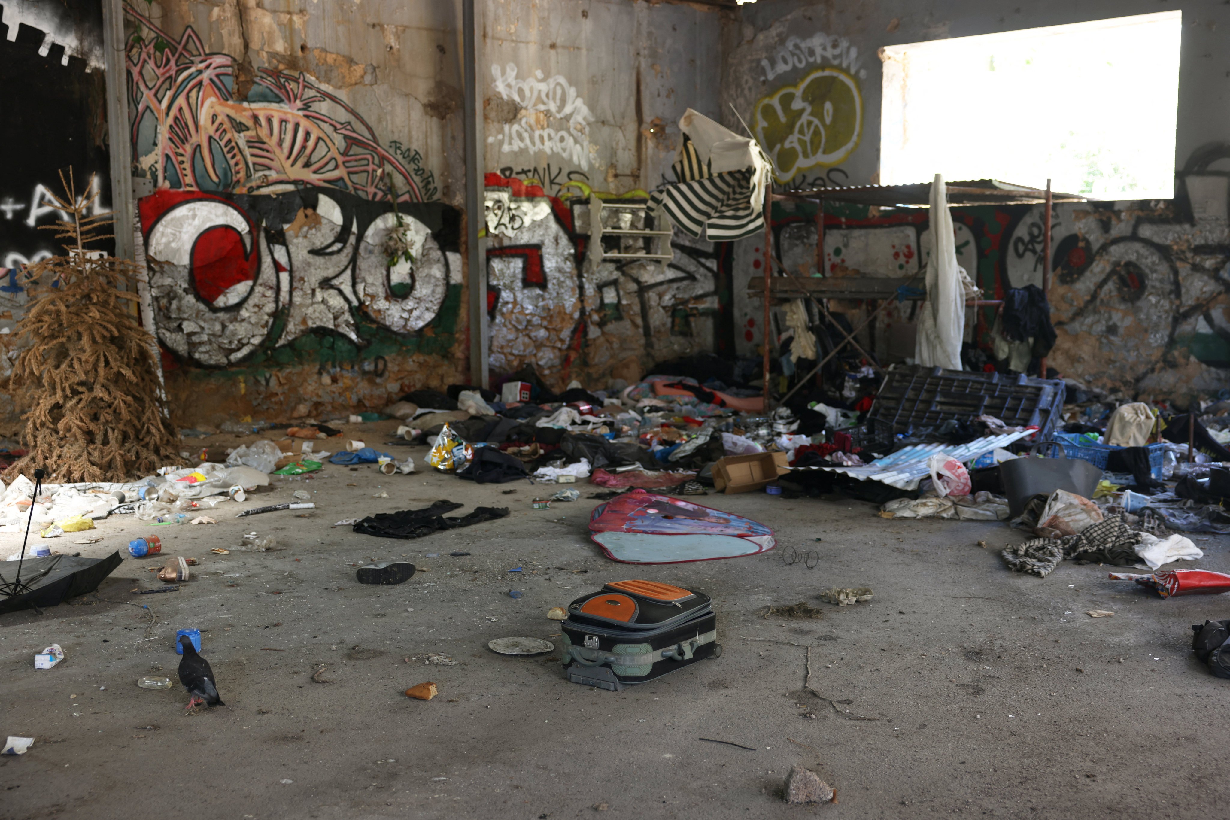 An abandoned building where the body of Elisabeth-Jane Ross was found in a suitcase. Photo: Reuters