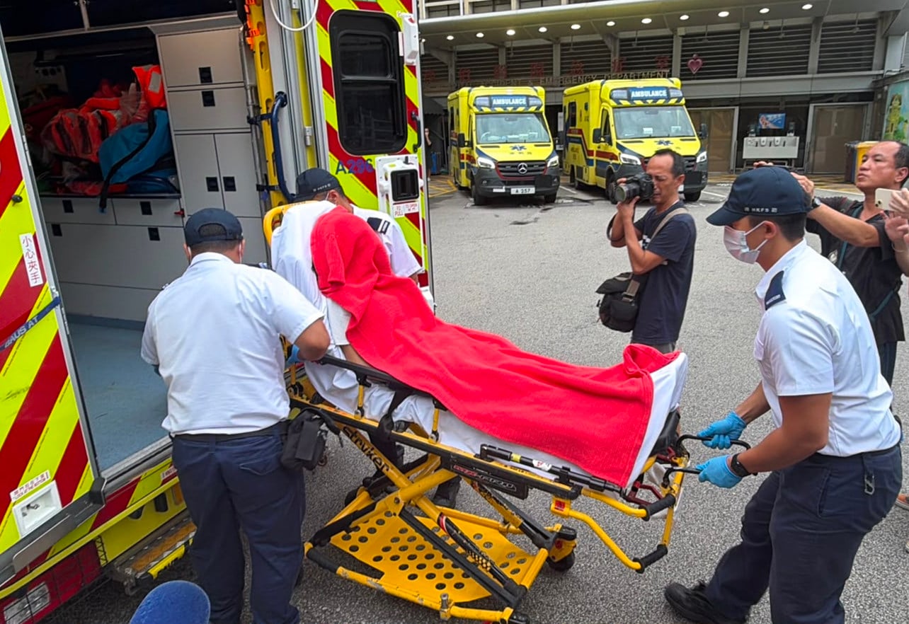 The two children were taken to Queen Elizabeth Hospital. Photo: Handout
