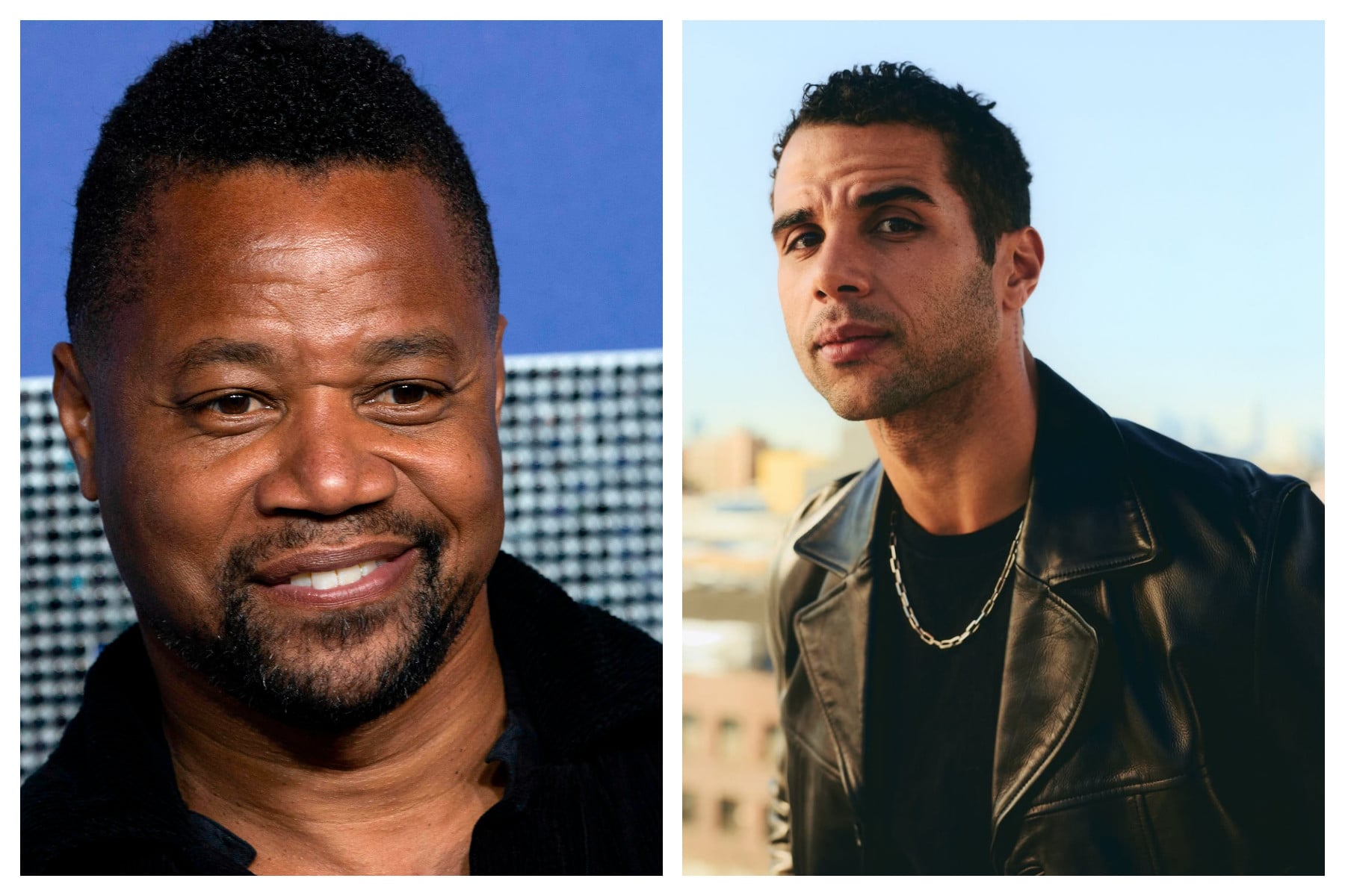 Jerry Maguire actor Cuba Gooding Jr and his son Mason Gooding, who stars in I Want Your Sex. Photos: AFP, @masonthegooding/Instagram