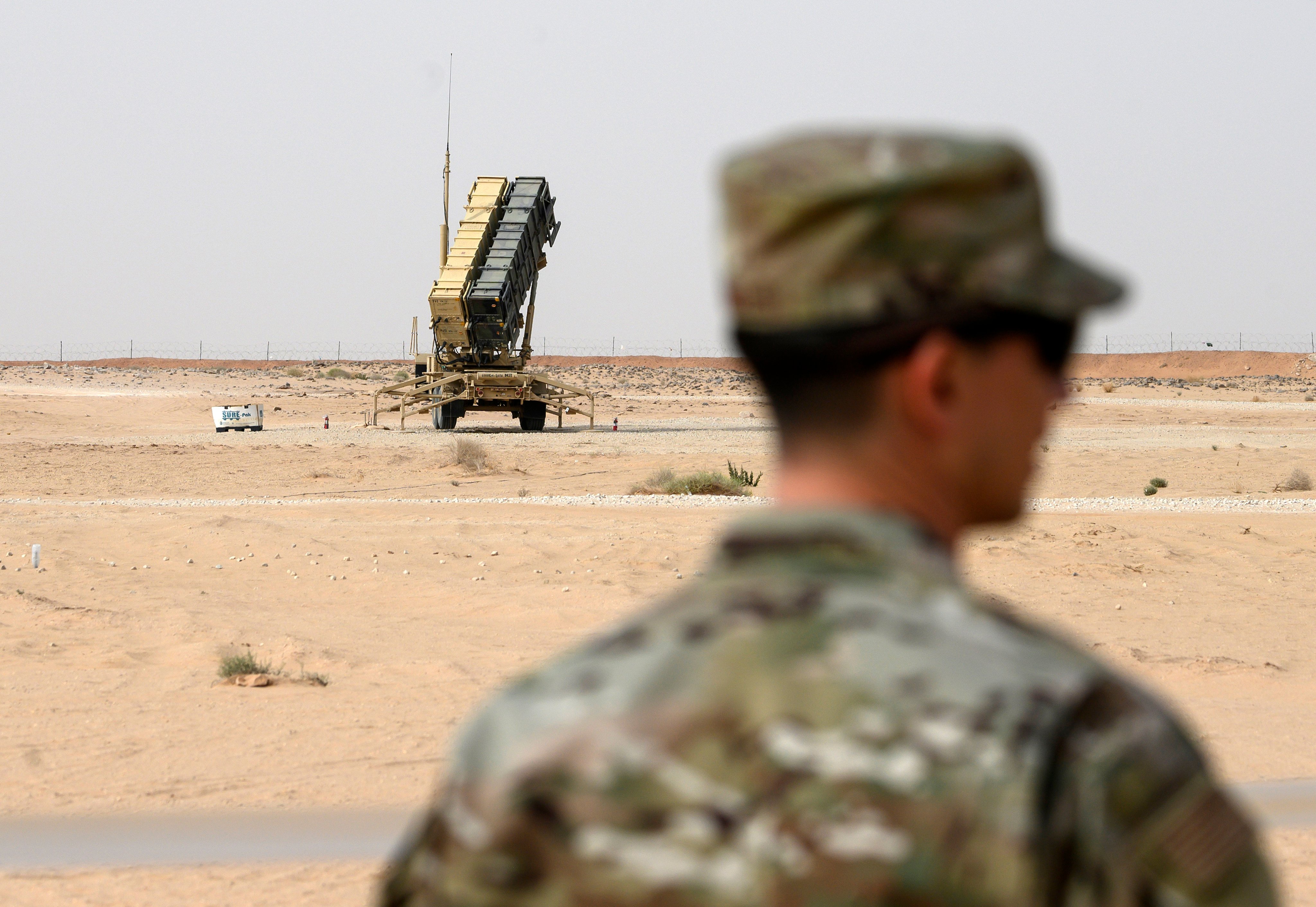 A Patriot missile battery at the Prince Sultan air base in al-Kharj, central Saudi Arabia in 2020. Photo: AP