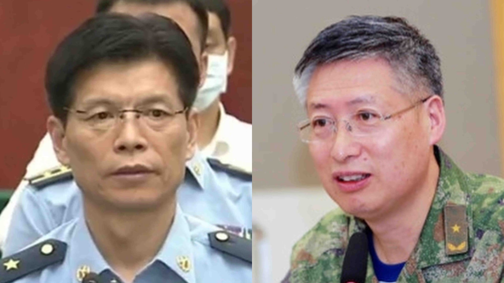 Air Force Lieutenant General Chen Demin (left) and Vice-Admiral Xiong Zhaoyuan appear to have taken charge of the CMC’s Political Work Department. Photo: Handout