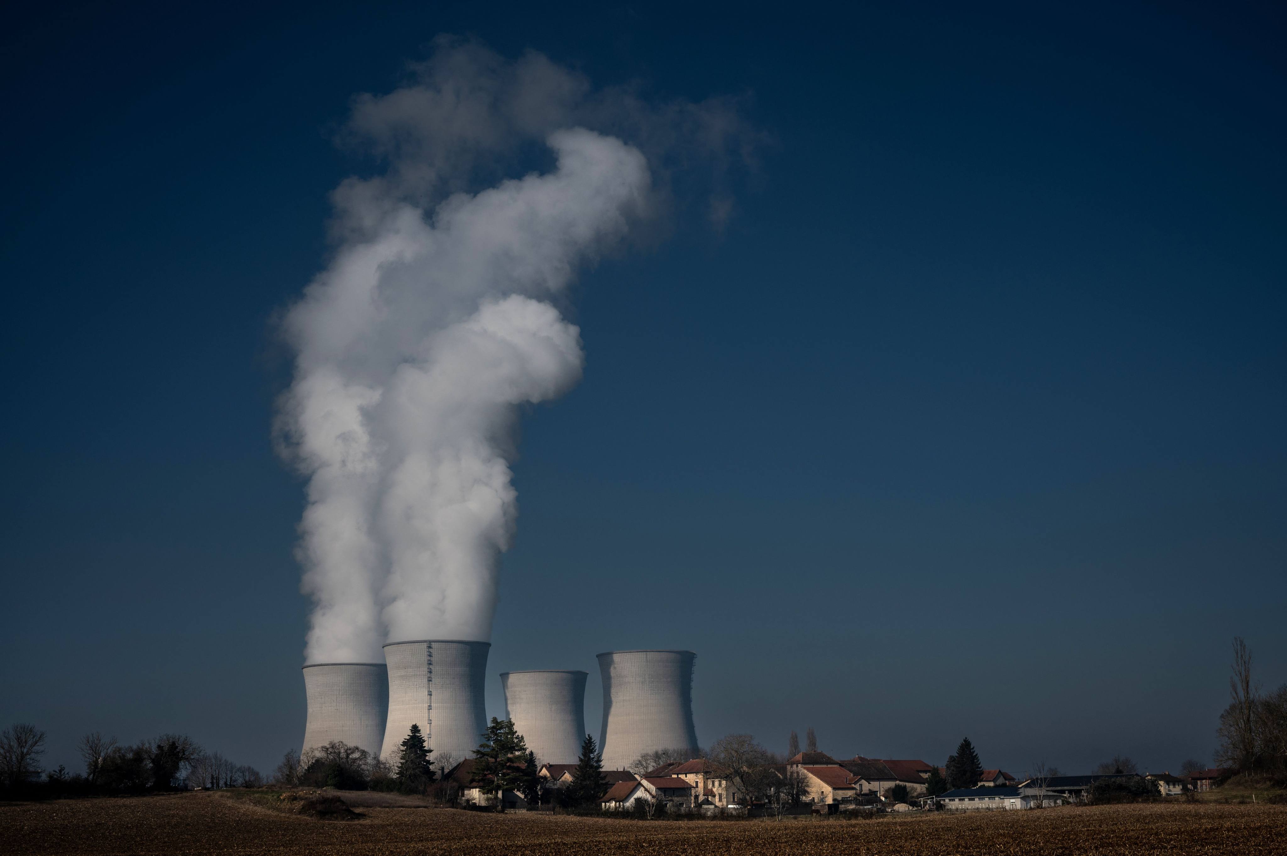 Vapour rises from cooling towers of a nuclear power plant in Saint-Vulbas, central eastern France, in January 2022. About 70 per cent of France’s power supply comes from nuclear energy. Photo: AFP